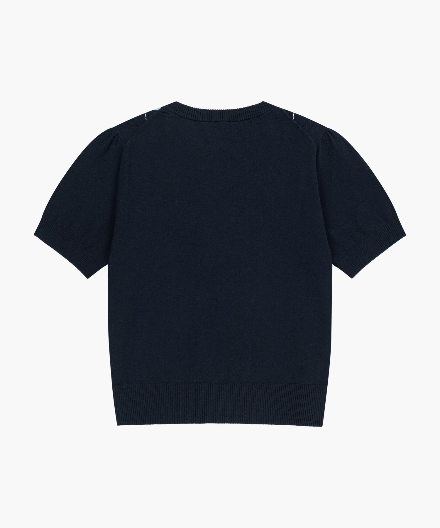 Marithe & Francois Girbaud - Argyle Cable Half Knit Pullover (Navy) product image 7 | TRAB K-Fashion Australia
