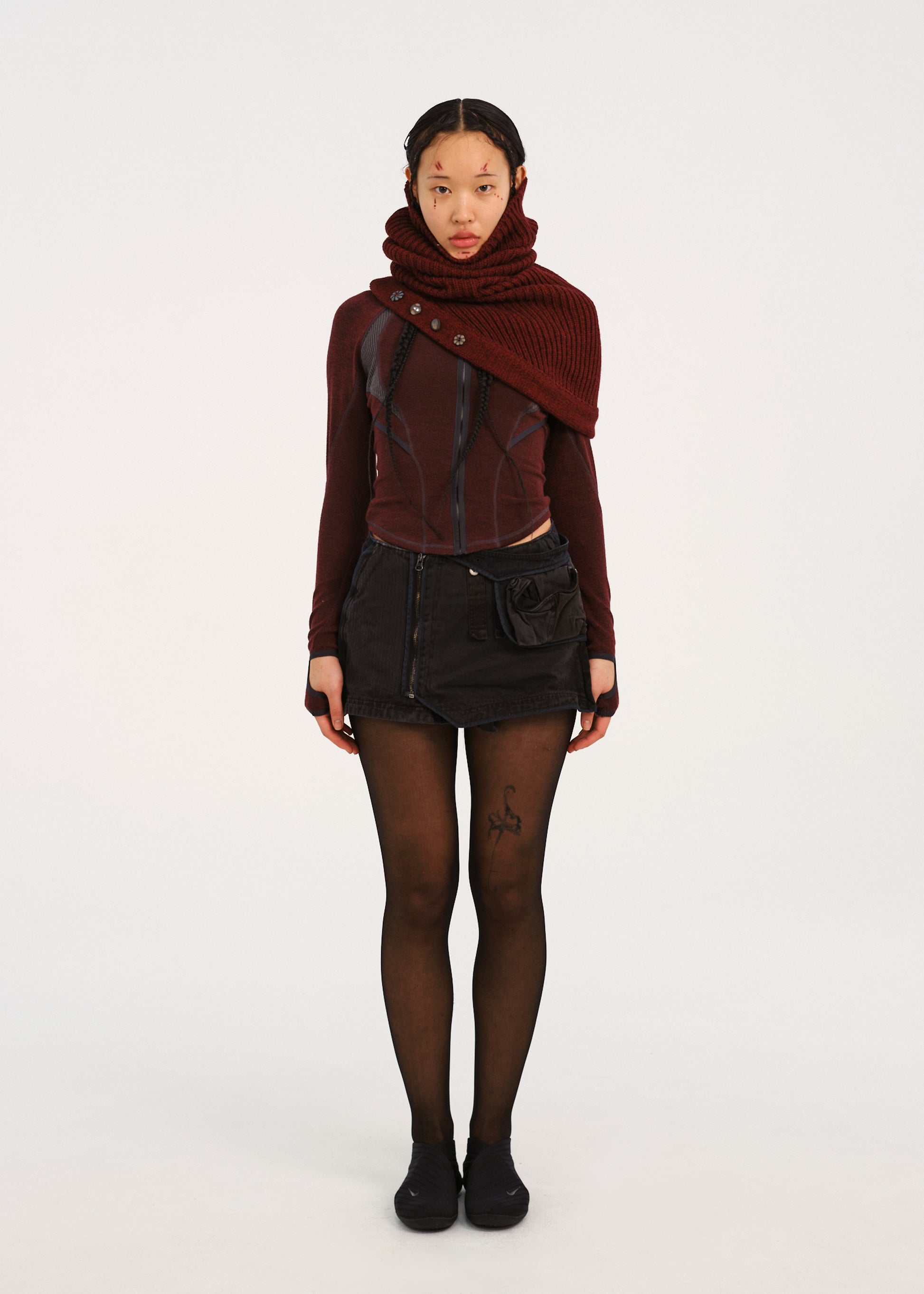 Hyein Seo - Wool Snood (Burgundy) product image 1 | TRAB K-Fashion Australia