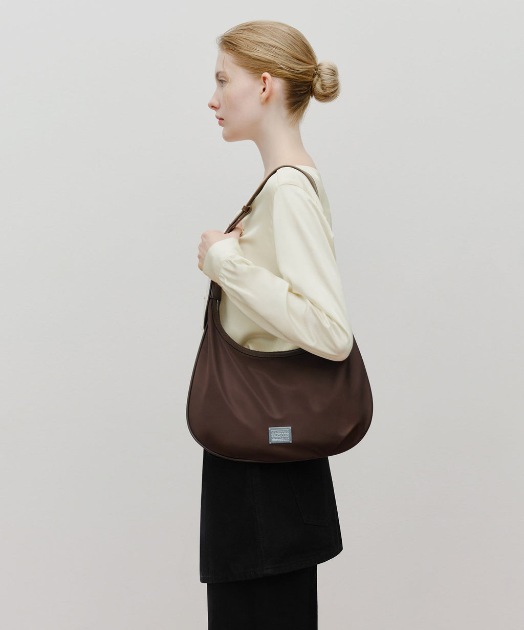 Marithe & Francois Girbaud - Classic Logo Round Shoulder Bag (Brown) product image 7 | TRAB K-Fashion Australia