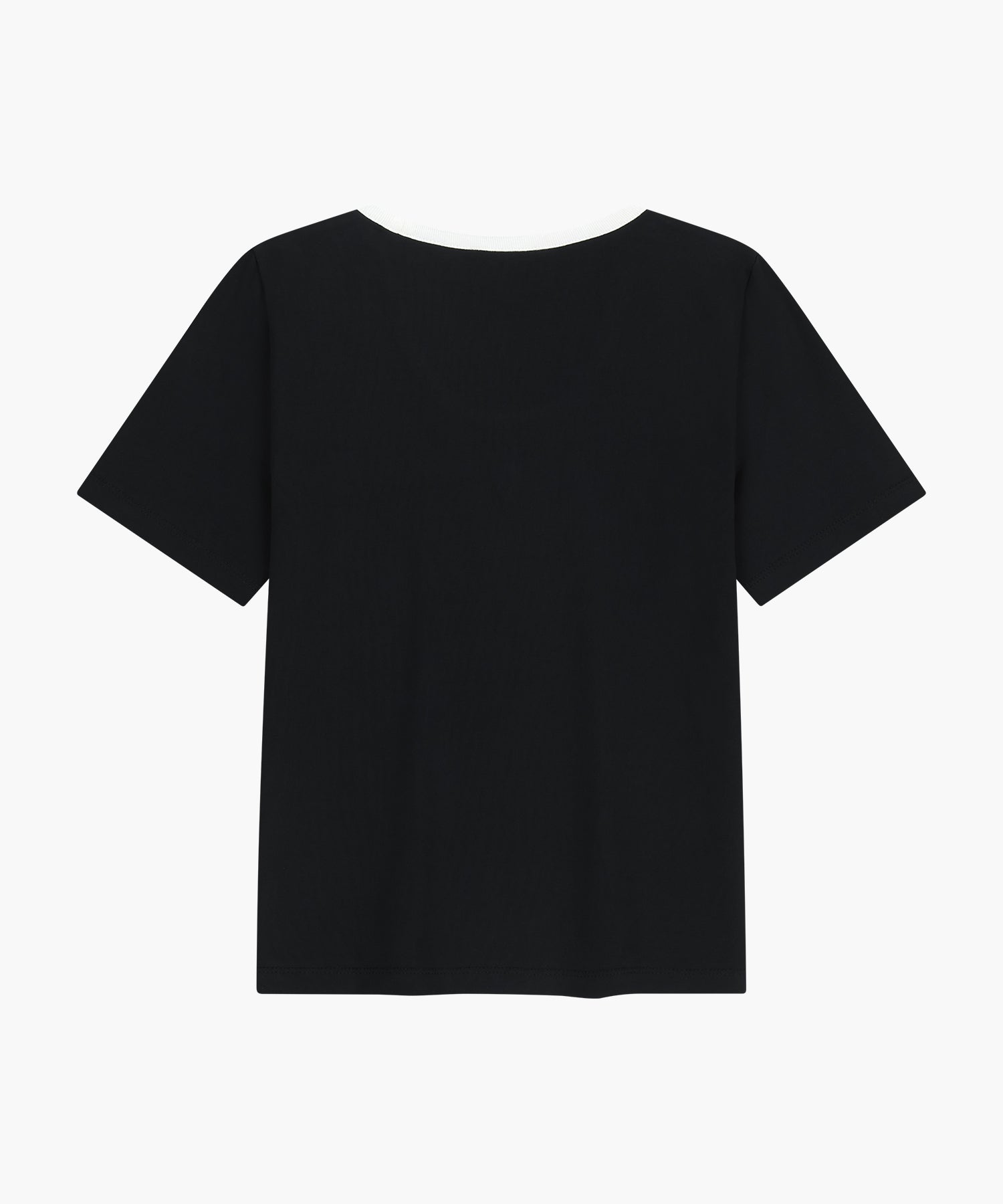 Marithe & Francois Girbaud - Deep Neck Ringer Tee (White/Black) product image 7 | TRAB K-Fashion Australia