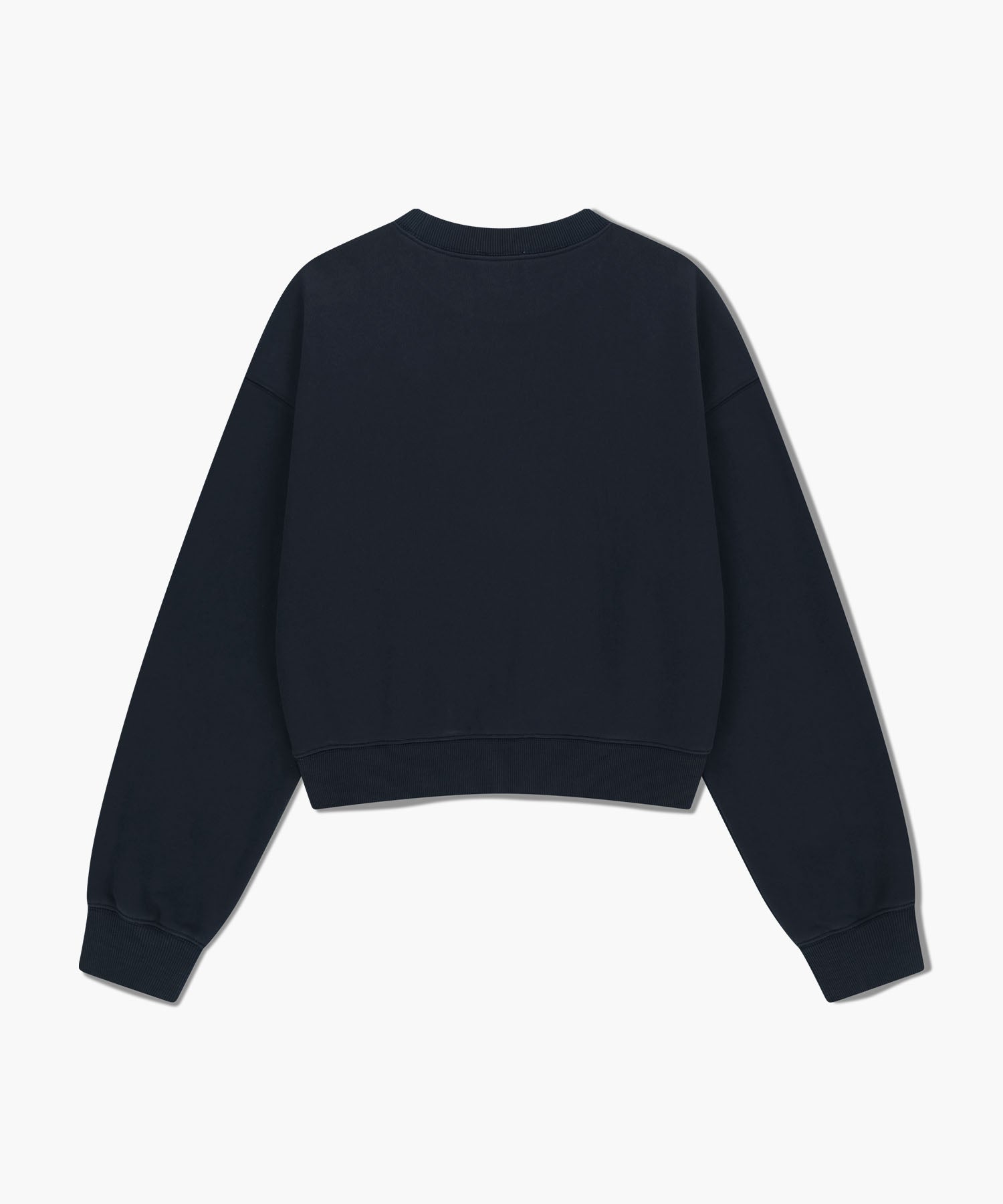 Marithe & Francois Girbaud - Raw Edge Applique Logo Crop Sweatshirt (Navy) product image 7 | TRAB K-Fashion Australia