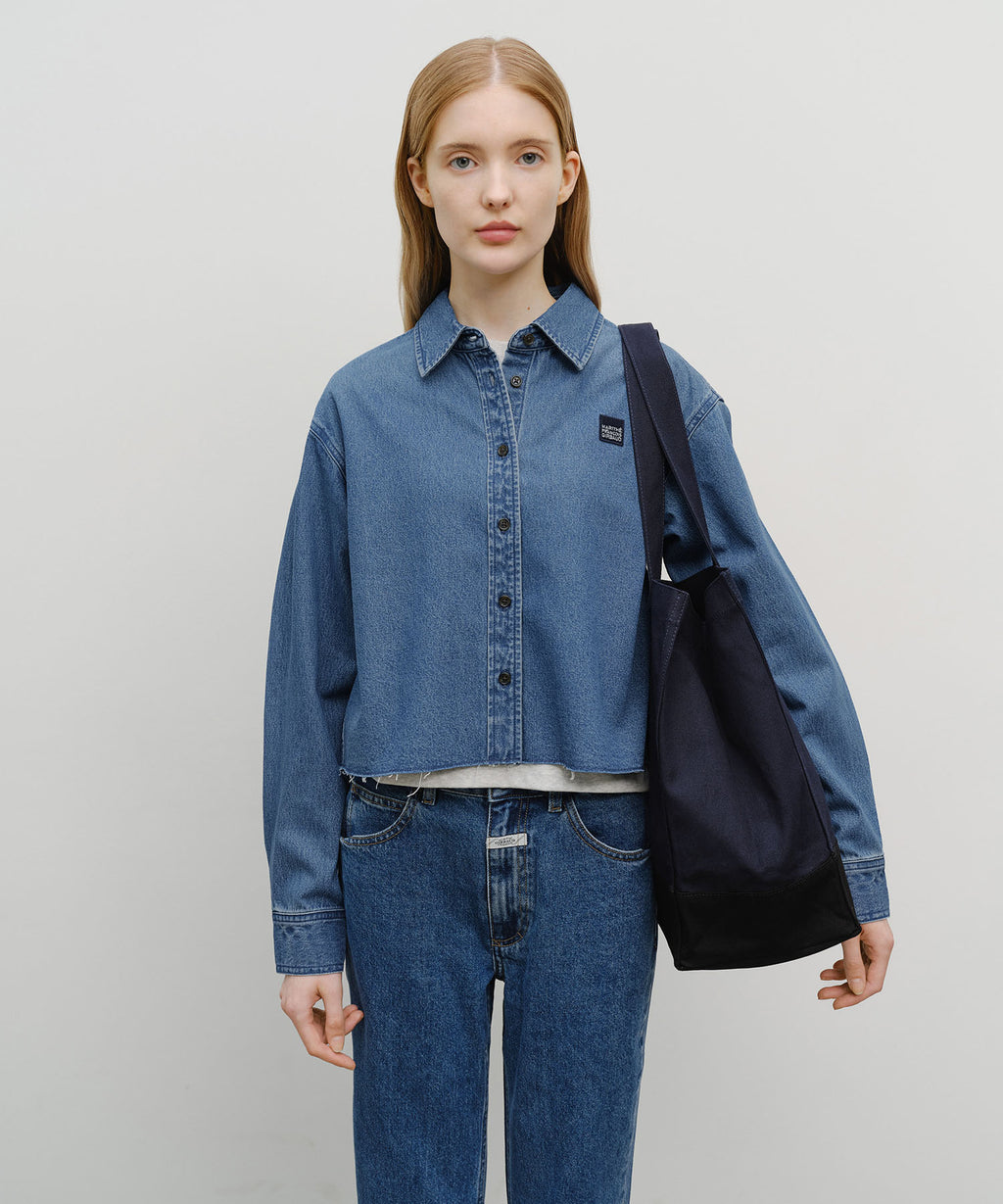 Marithe & Francois Girbaud - Classic Logo Big Shopper Bag (Navy) product image 7 | TRAB K-Fashion Australia