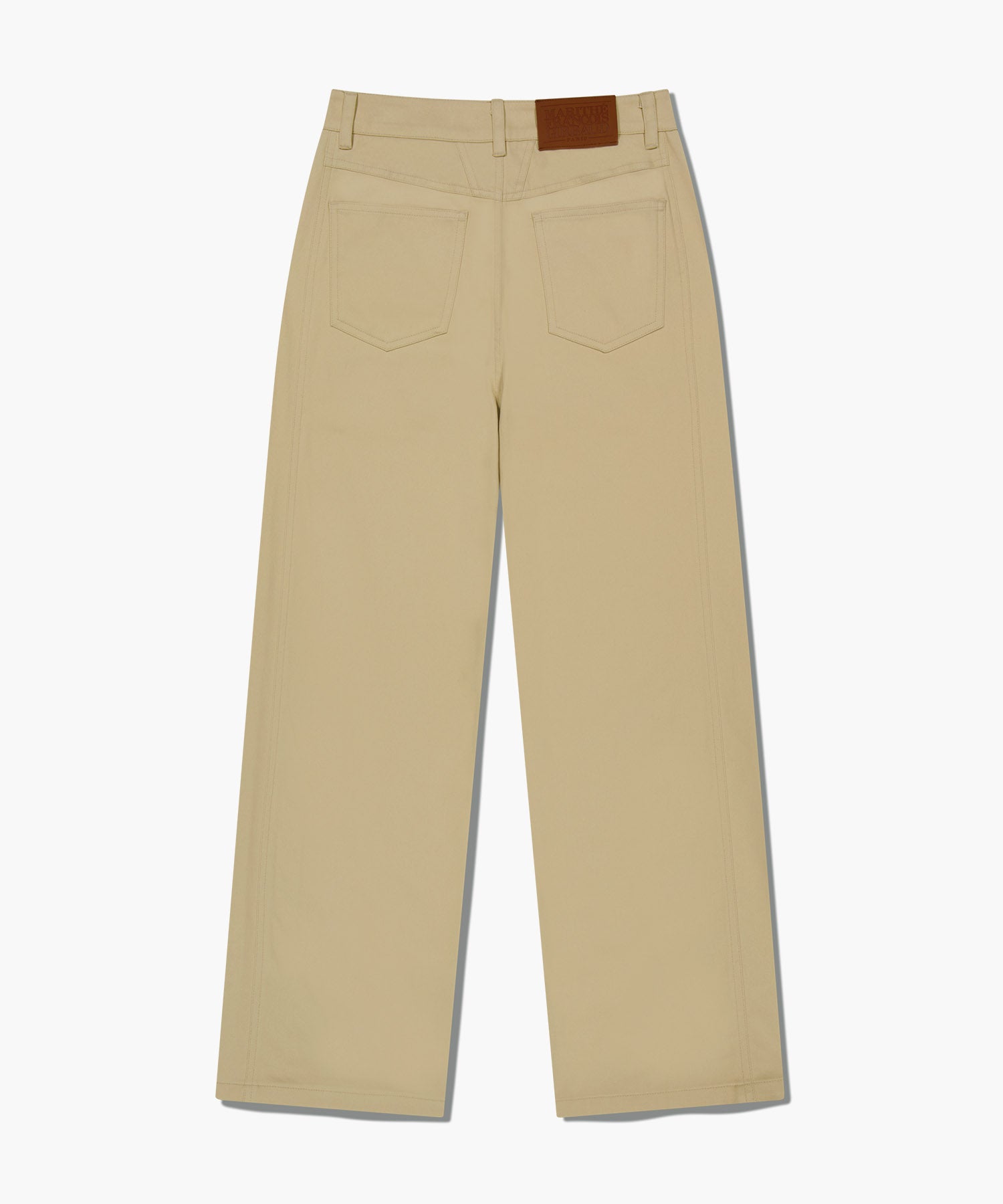 Marithe & Francois Girbaud - Cotton Curved Line Pants (Beige) product image 7 | TRAB K-Fashion Australia