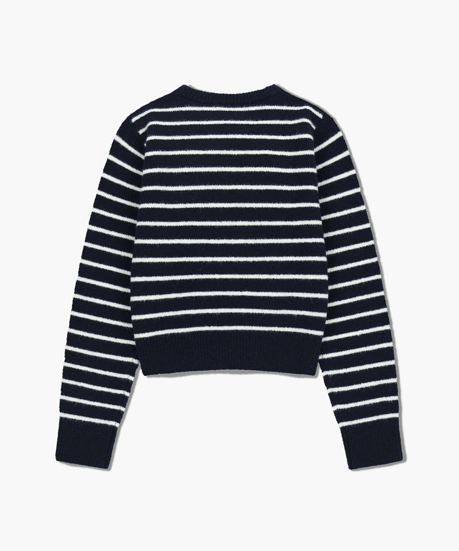 Marithe & Francois Girbaud - Crew Neck Stripe Crop Knit Pullover (Navy) product image 7 | TRAB K-Fashion Australia