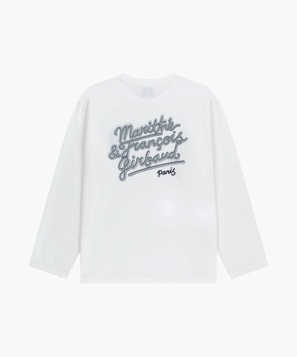 Marithe & Francois Girbaud - Back Drawing Logo Long Sleeve Tee (White) product image 7 | TRAB K-Fashion Australia