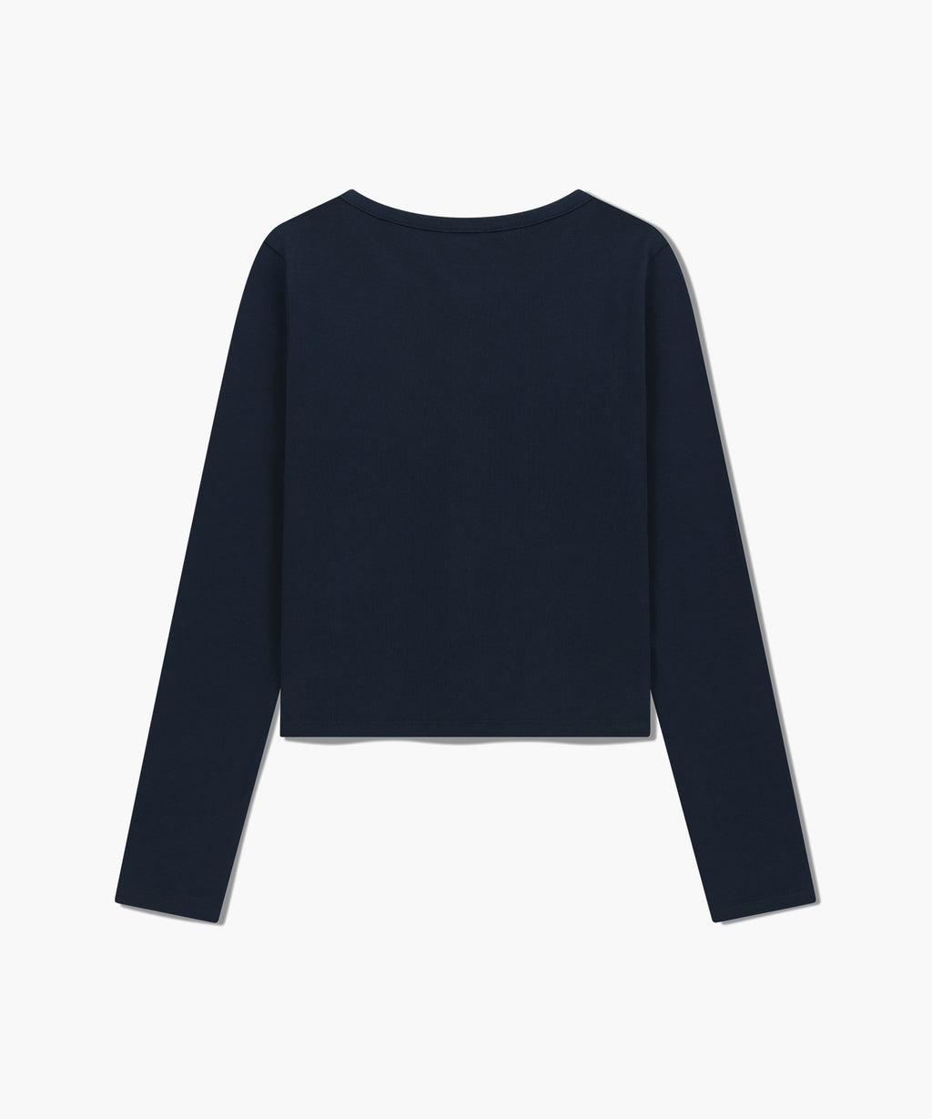 Marithe & Francois Girbaud - Basic Cotton Cardigan (Navy) product image 7 | TRAB K-Fashion Australia