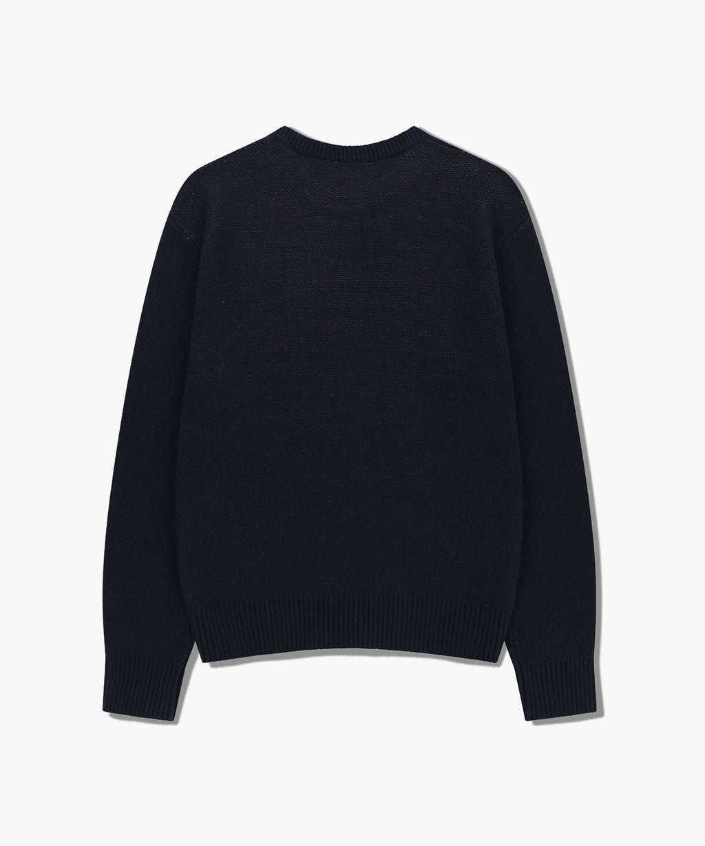Marithe & Francois Girbaud - Argyle Jqd Knit Pullover (Navy) product image 7 | TRAB K-Fashion Australia