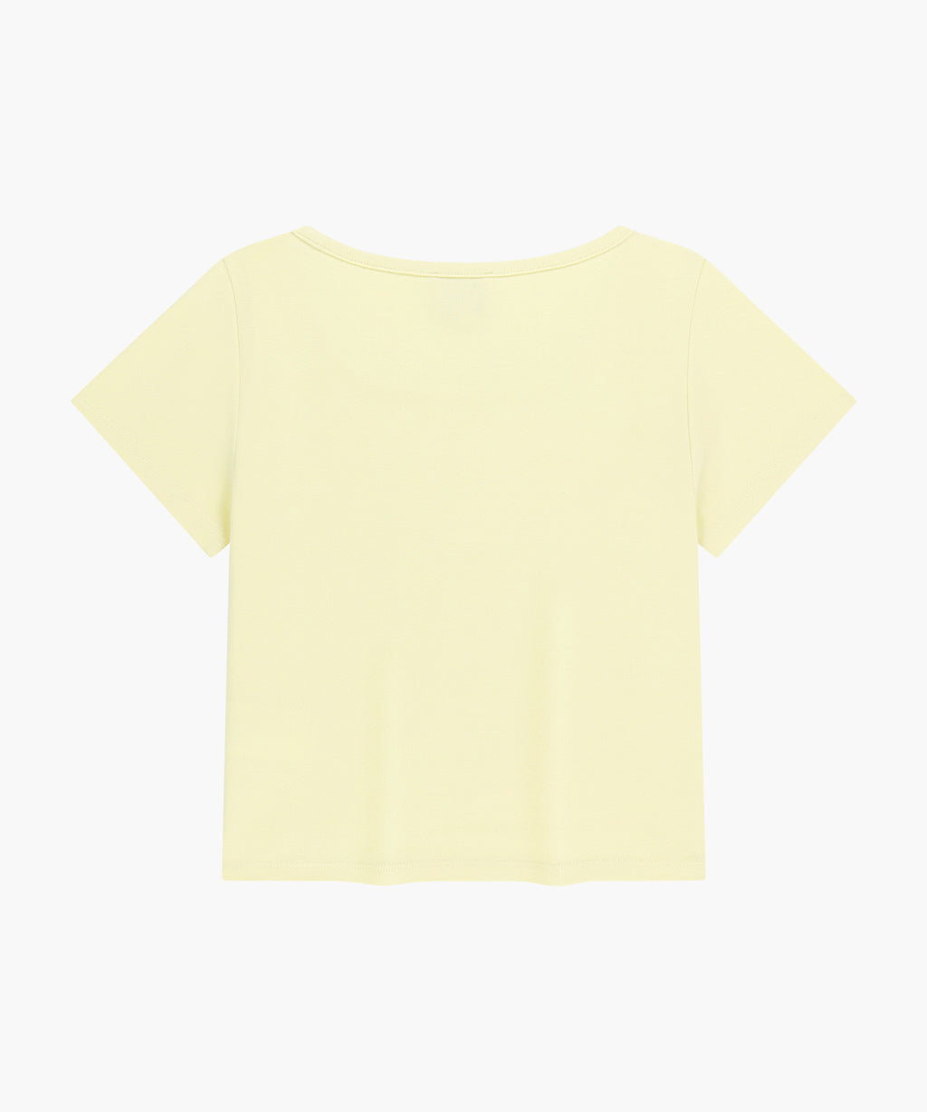 Marithe & Francois Girbaud - Basic Crop Tee (Light Yellow) product image 7 | TRAB K-Fashion Australia