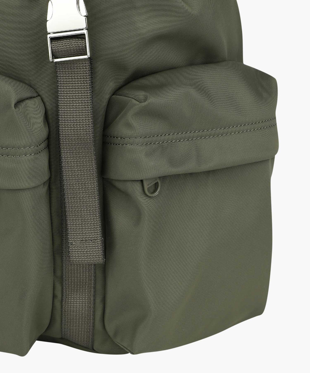 Marithe & Francois Girbaud - Classic Logo Metal Buckle Backpack (Khaki) product image 7 | TRAB K-Fashion Australia