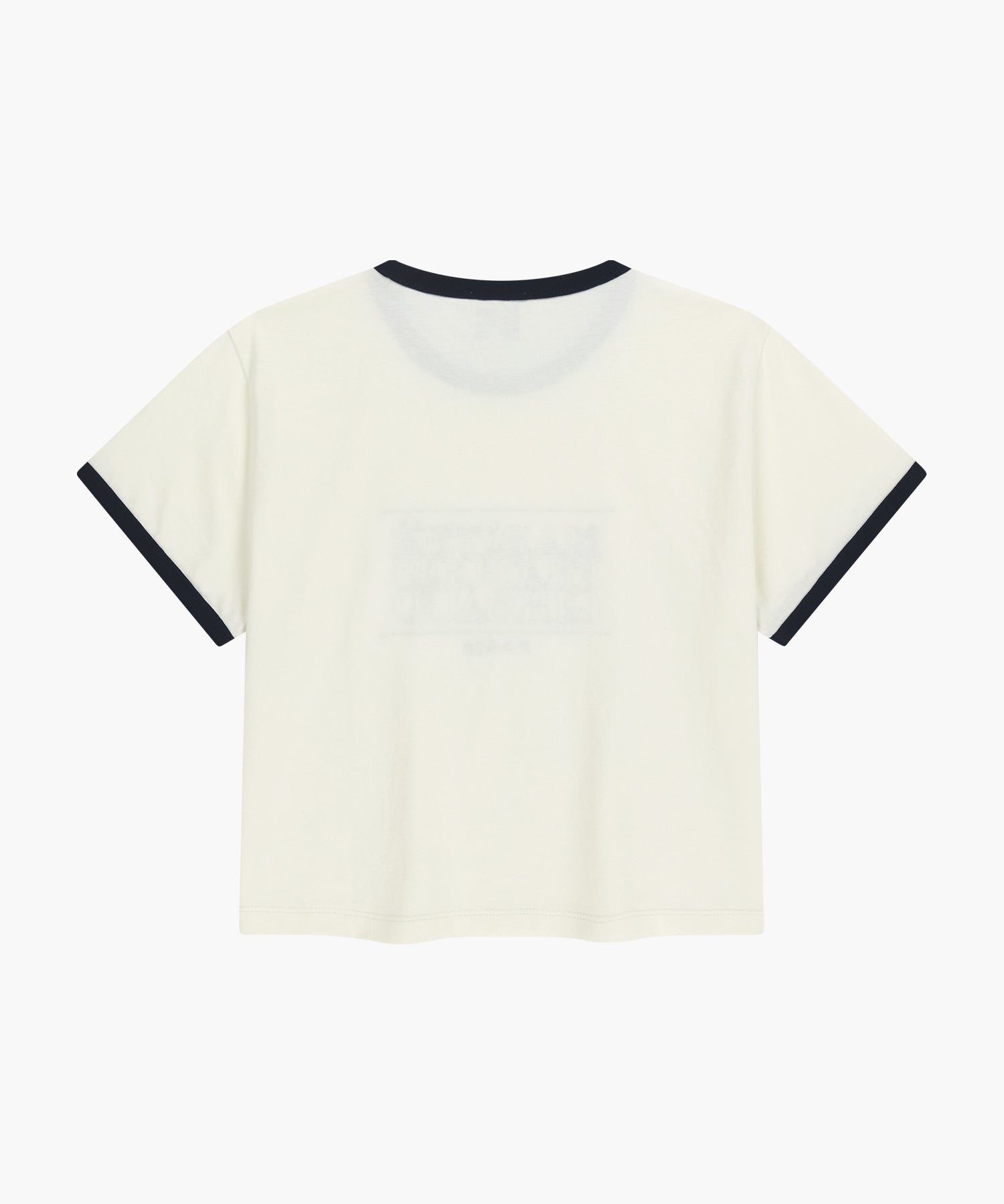 Marithe & Francois Girbaud - Classic Logo Applique Ringer Crop Tee (Ivory) product image 7 | TRAB K-Fashion Australia