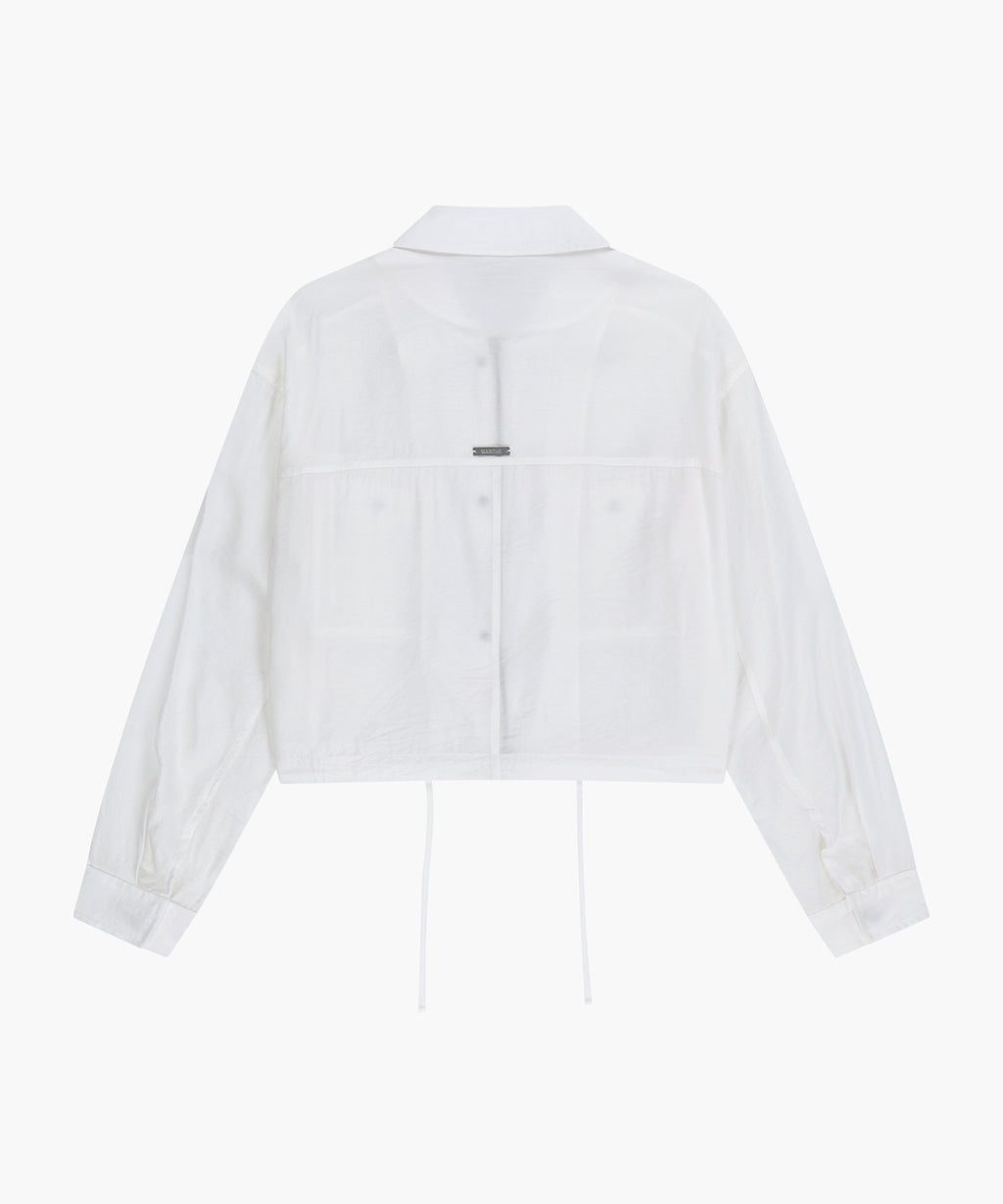 Marithe & Francois Girbaud - Crop Sheer Jacket (White) product image 7 | TRAB K-Fashion Australia