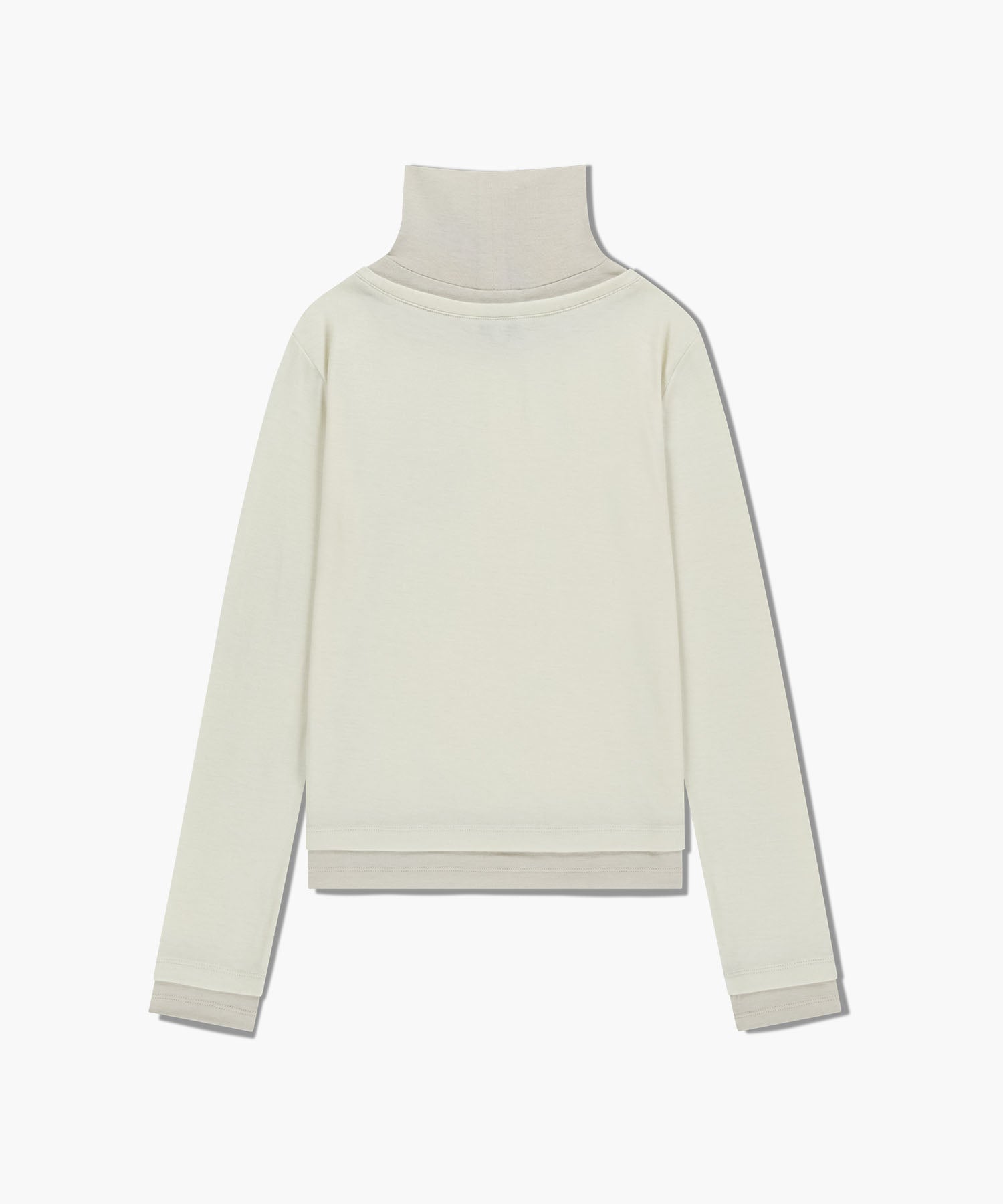 Marithe & Francois Girbaud - Layered Turtle Neck Long Sleeve (Ivory) product image 7 | TRAB K-Fashion Australia