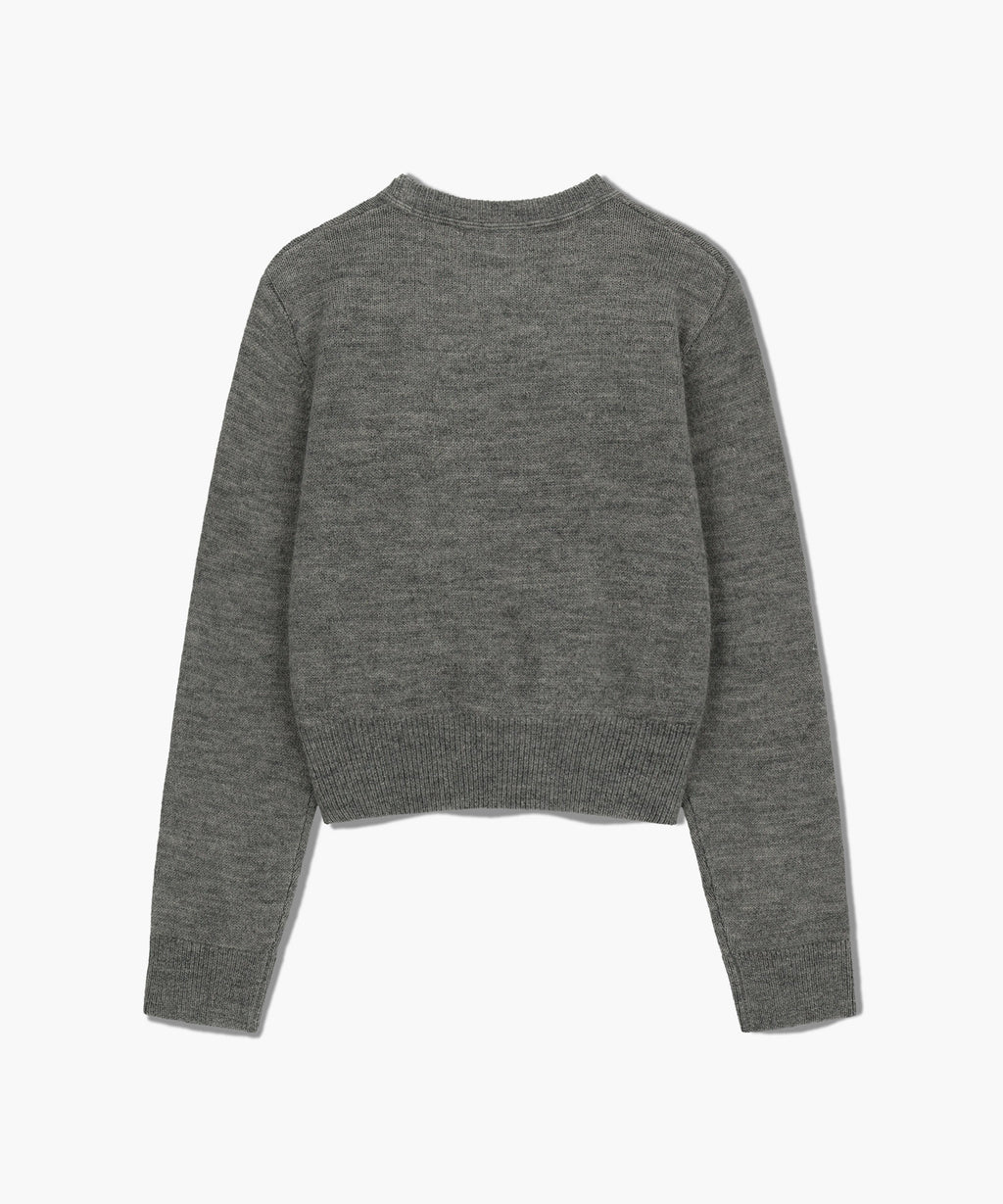 Marithe & Francois Girbaud - Marithe Sport W M+fg Logo Crop Pullover (Melange Gray) product image 7 | TRAB K-Fashion Australia