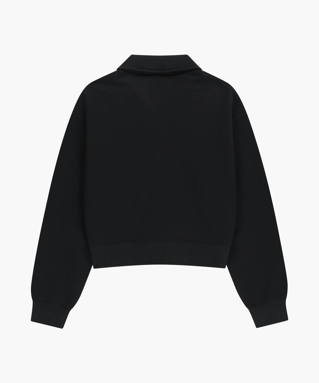 Marithe & Francois Girbaud - Small Classic Logo Half Zipup Crop Sweatshirt (Black) product image 7 | TRAB K-Fashion Australia
