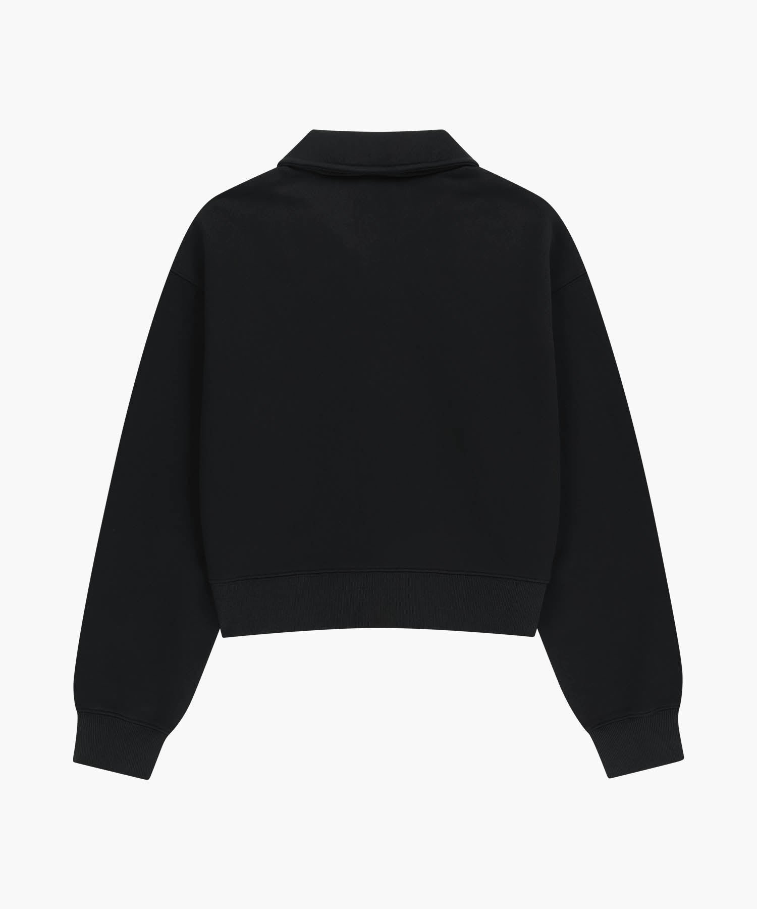 Marithe & Francois Girbaud - Small Classic Logo Half Zipup Crop Sweatshirt (Black) product image 7 | TRAB K-Fashion Australia