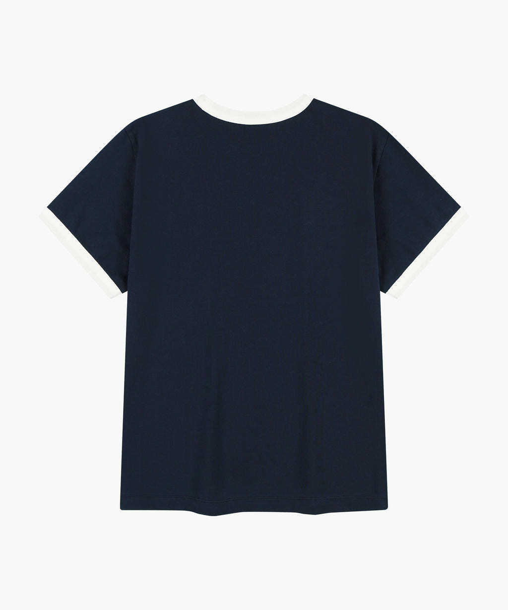 Marithe & Francois Girbaud - Aerocool Crack Classic Logo Ringer Tee (Navy) product image 7 | TRAB K-Fashion Australia
