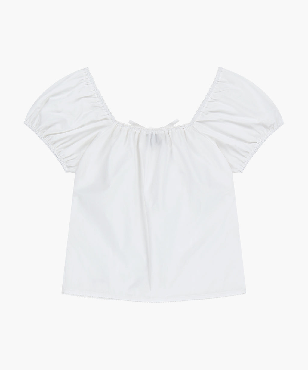 Marithe & Francois Girbaud - Cap Sleeve Ribbon Blouse (White) product image 7 | TRAB K-Fashion Australia