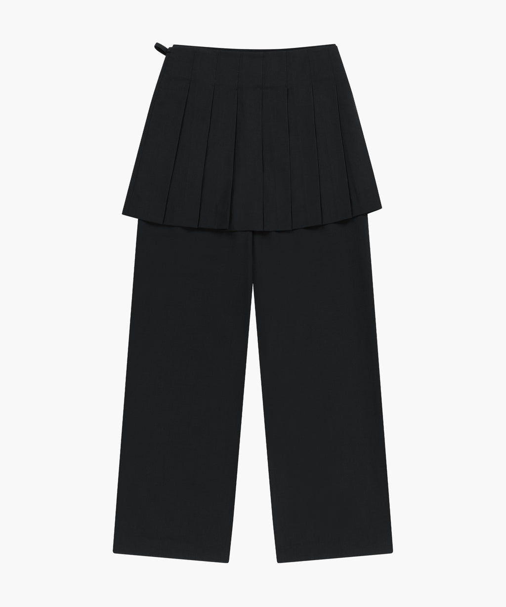 Marithe & Francois Girbaud - Layered Pleats Skirt Pants (Black) product image 7 | TRAB K-Fashion Australia