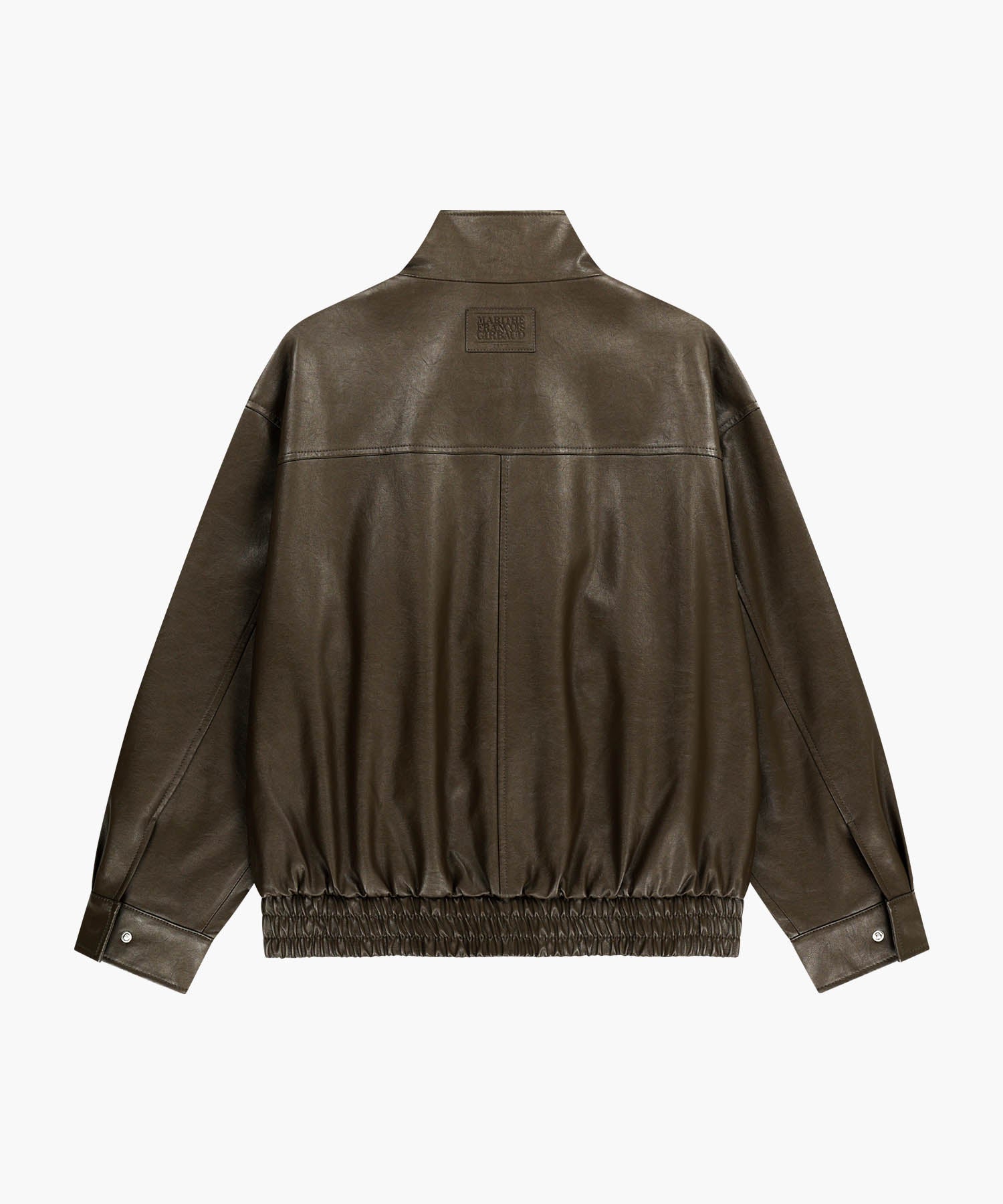 Marithe & Francois Girbaud - Faux Leather High Neck Jacket (Brown) product image 7 | TRAB K-Fashion Australia