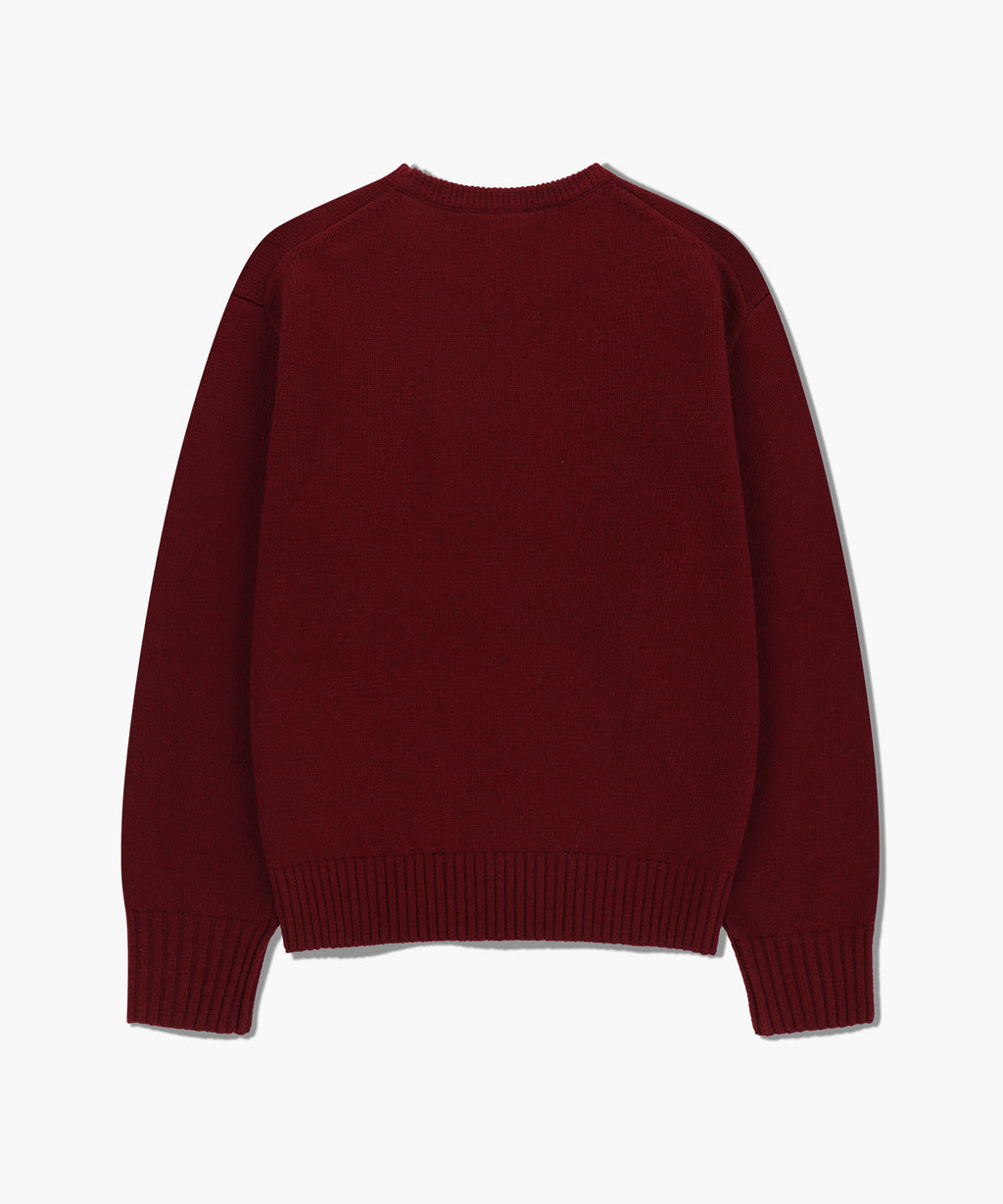 Marithe & Francois Girbaud - Applique Knit Pullover (Burgundy) product image 7 | TRAB K-Fashion Australia