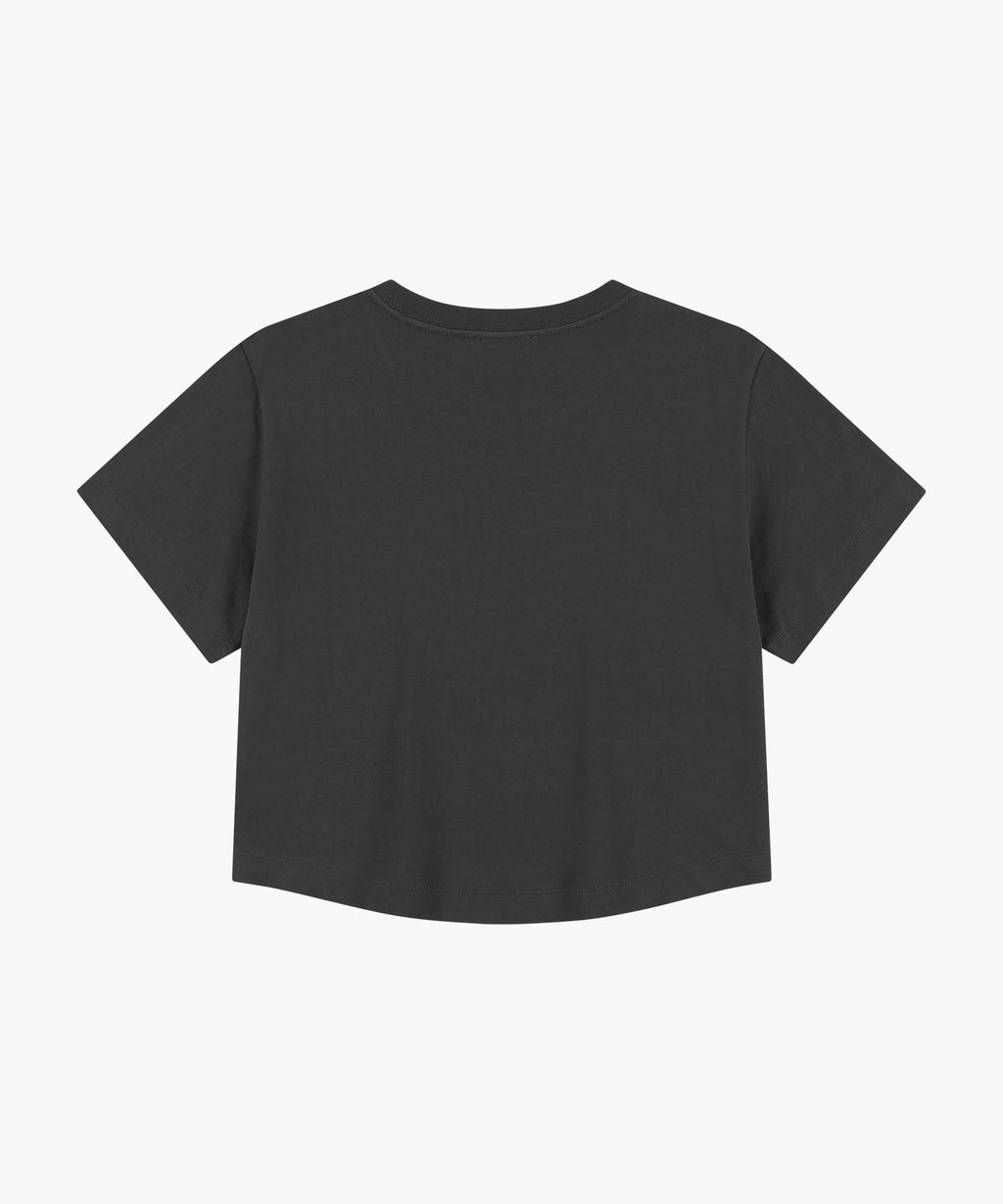 Marithe & Francois Girbaud - Silver Lettering Crop Tee (Charcoal) product image 7 | TRAB K-Fashion Australia