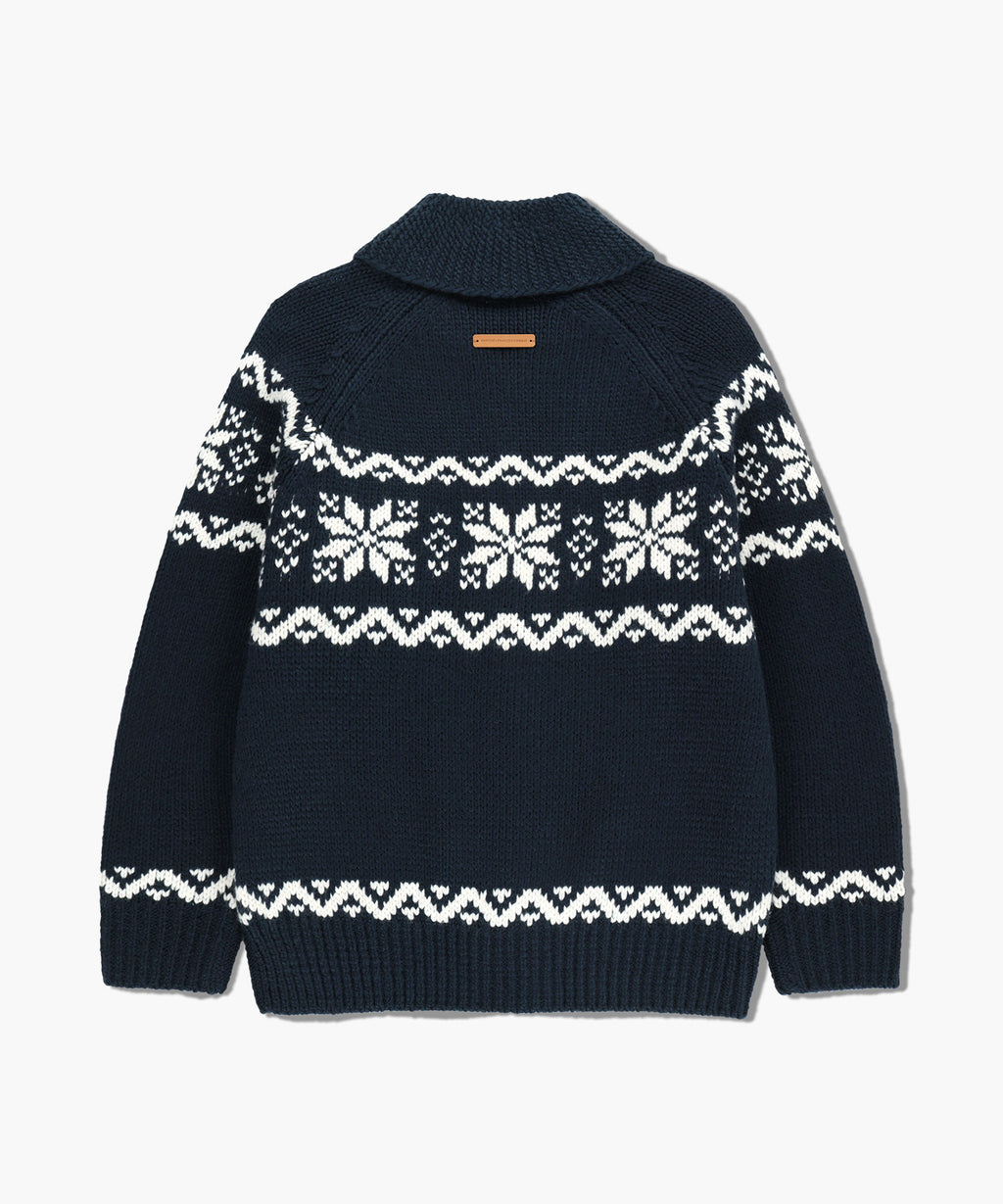 Marithe & Francois Girbaud - Nordic Cowichan Cardigan (Navy) product image 7 | TRAB K-Fashion Australia
