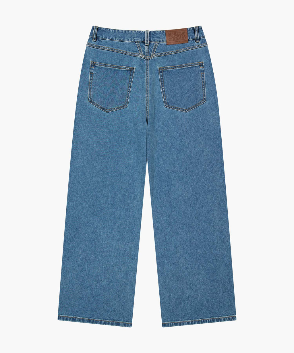 Marithe & Francois Girbaud - New M Low-waist Tuck Wide Denim Pants (Blue) product image 7 | TRAB K-Fashion Australia