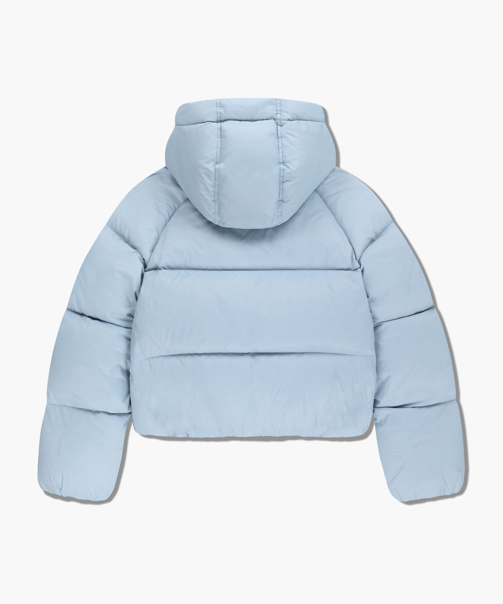 Marithe & Francois Girbaud - Regular Logo Hooded Crop Down Jacket (Light Blue) product image 11 | TRAB K-Fashion Australia