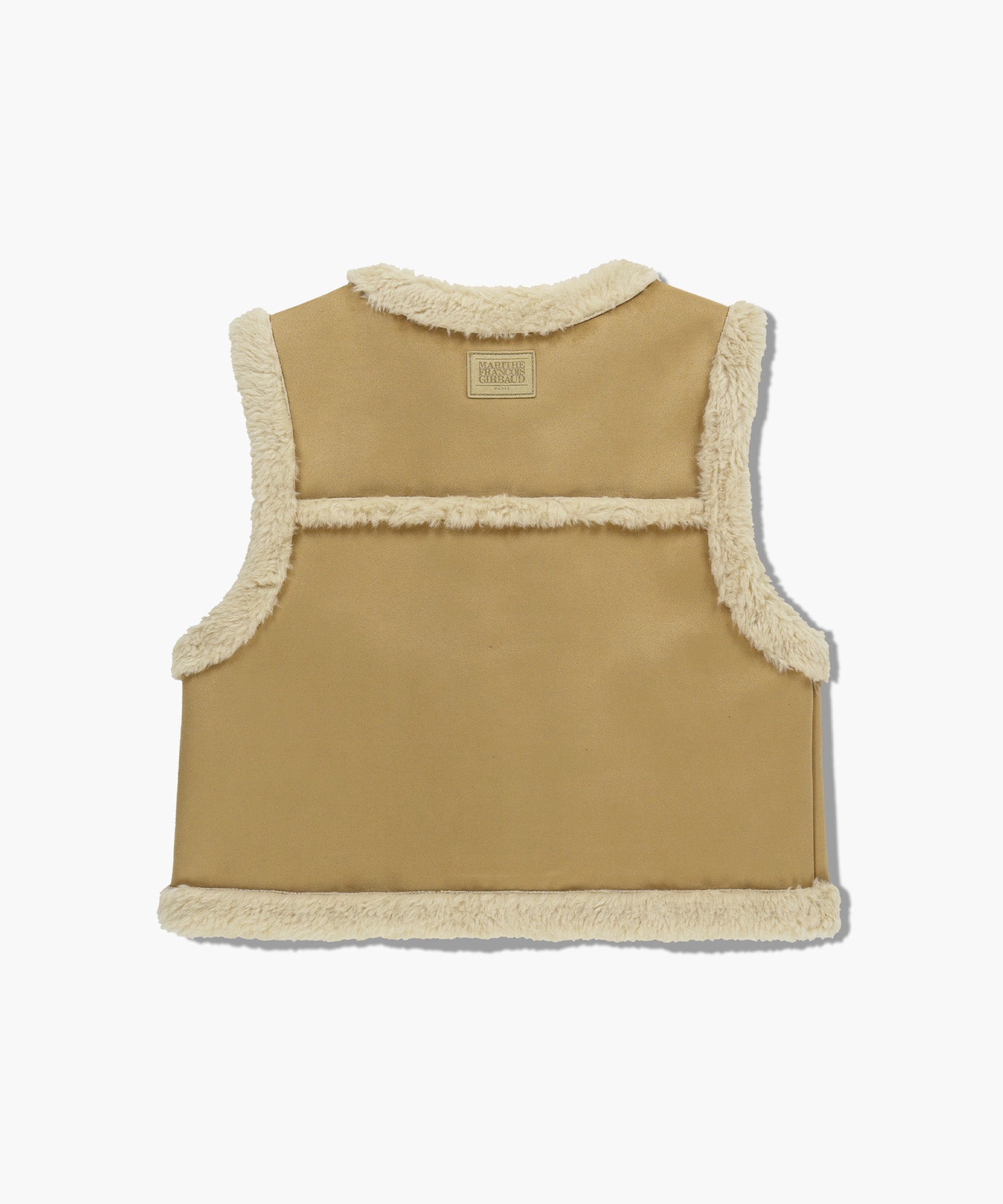 Marithe & Francois Girbaud - Shearling Crop Vest (Beige) product image 7 | TRAB K-Fashion Australia