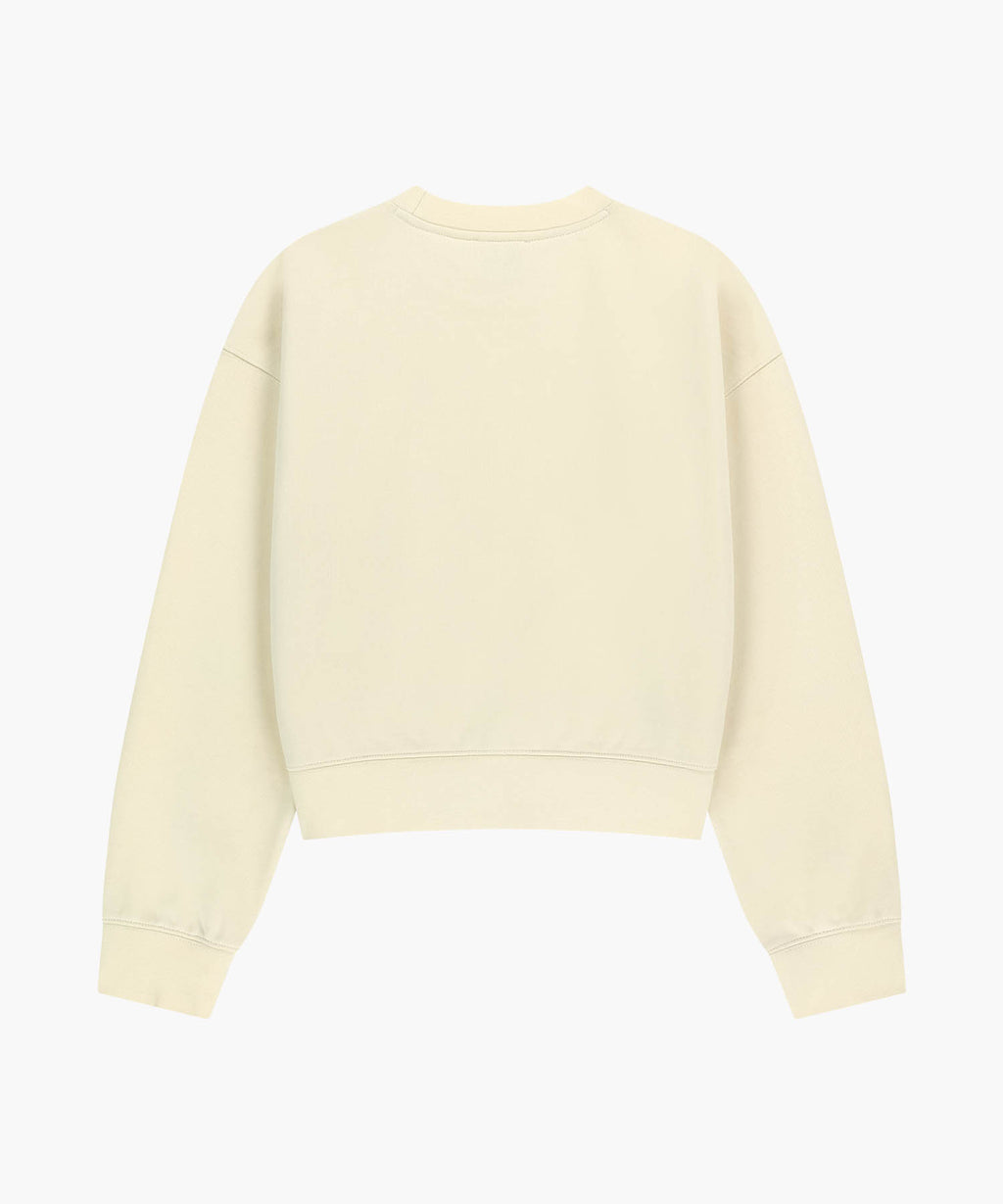 Marithe & Francois Girbaud - Classic Logo Crop Sweatshirt (Ivory) product image 7 | TRAB K-Fashion Australia