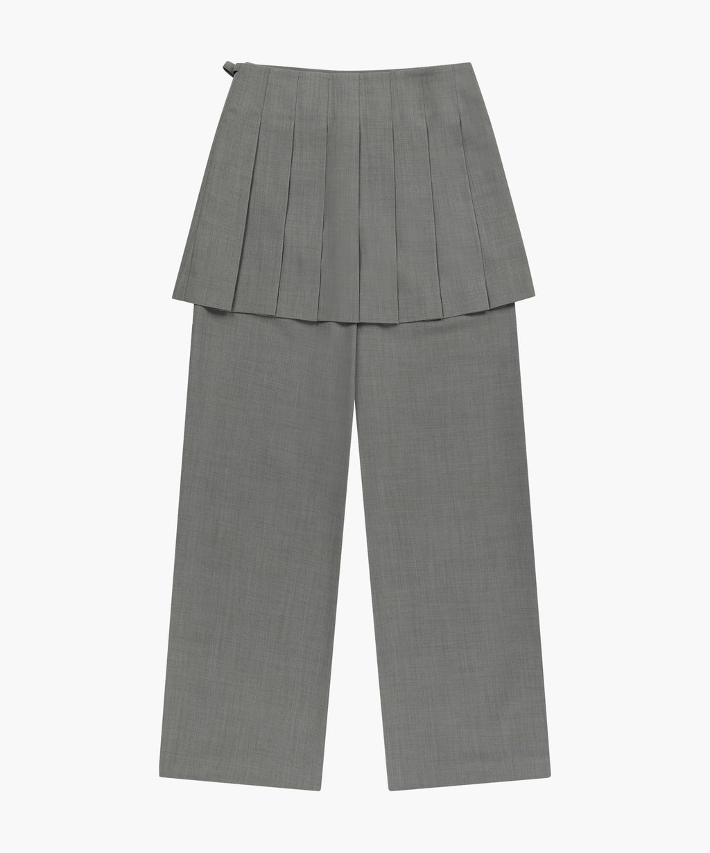Marithe & Francois Girbaud - Layered Pleats Skirt Pants (Gray) product image 7 | TRAB K-Fashion Australia