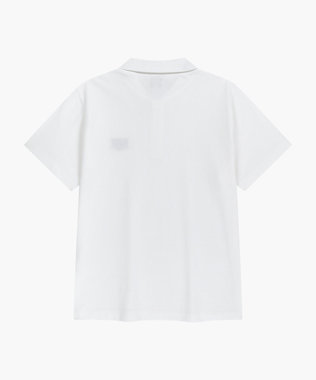 Marithe & Francois Girbaud - Small Classic Logo Pk Collar Tee (White) product image 7 | TRAB K-Fashion Australia