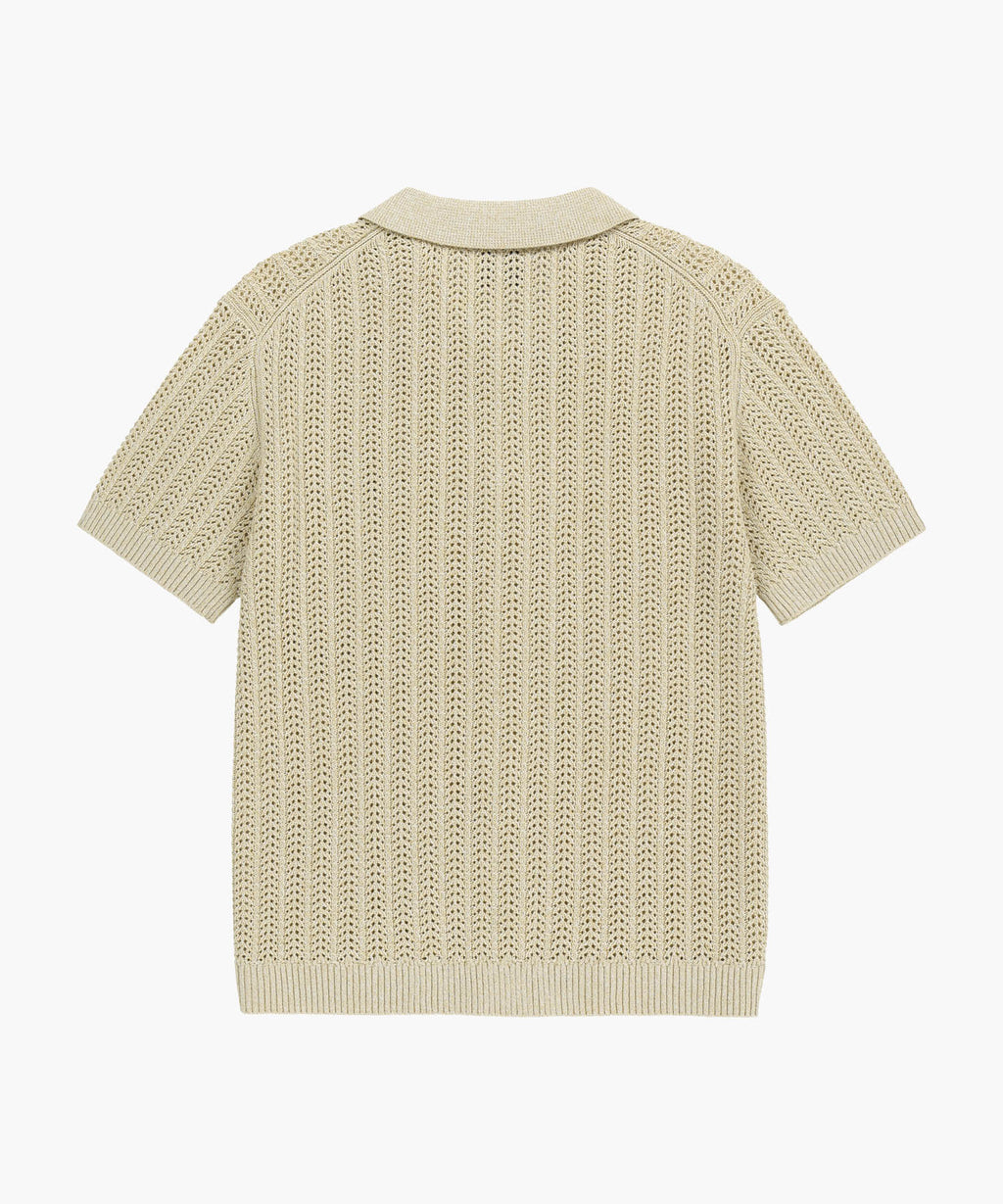 Marithe & Francois Girbaud - Wappen Crochet Half Knit Cardigan (Beige) product image 7 | TRAB K-Fashion Australia
