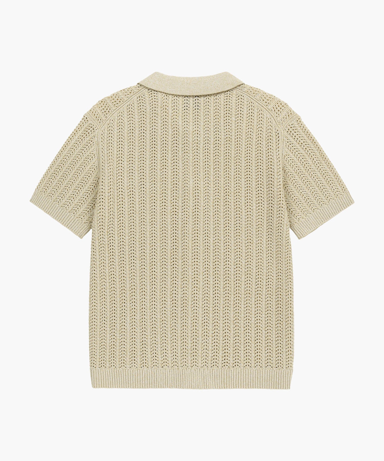 Marithe & Francois Girbaud - Wappen Crochet Half Knit Cardigan (Beige) product image 7 | TRAB K-Fashion Australia