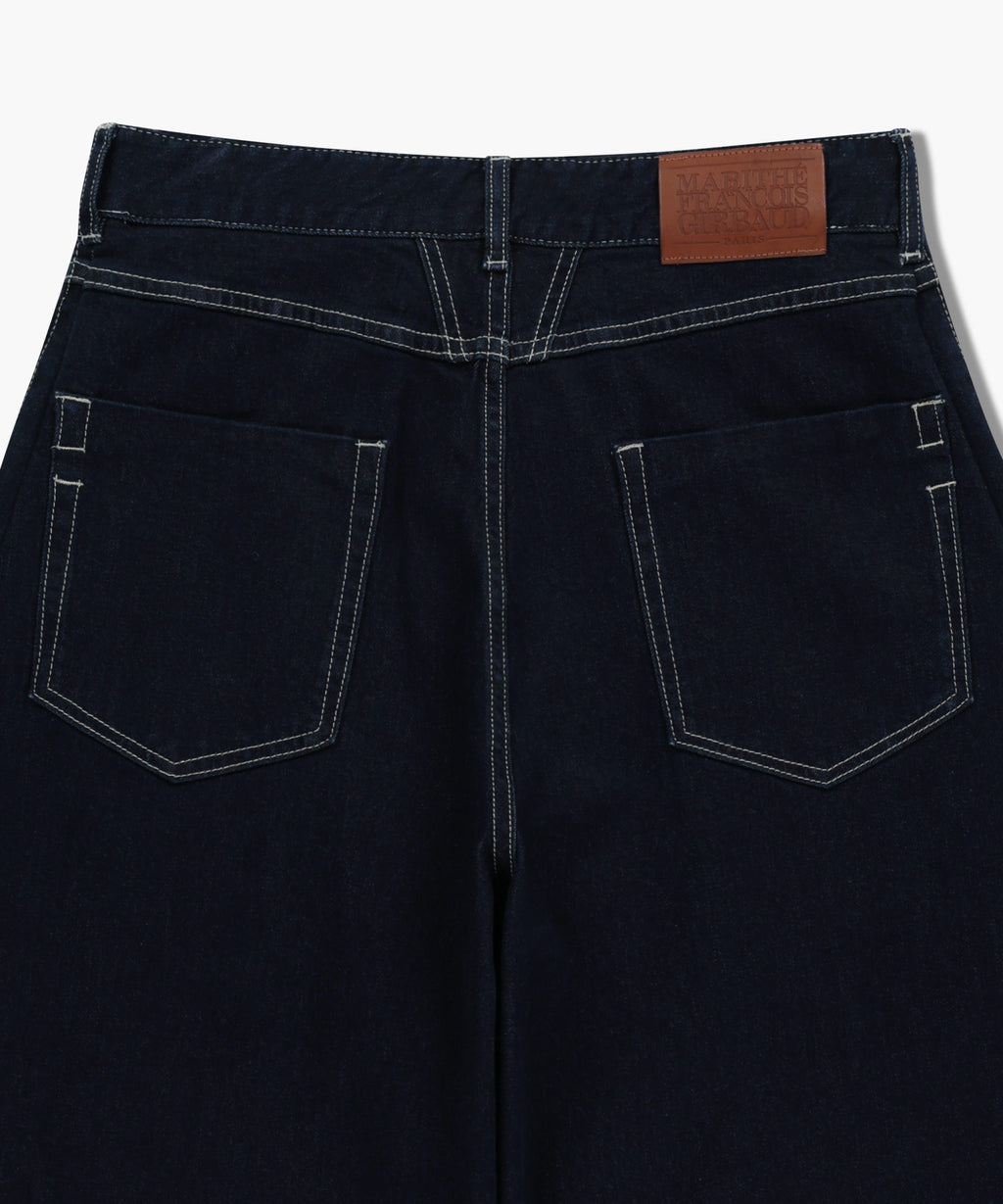 Marithe & Francois Girbaud - Low-waist Tuck Wide Denim Pants (Dark Blue) product image 7 | TRAB K-Fashion Australia