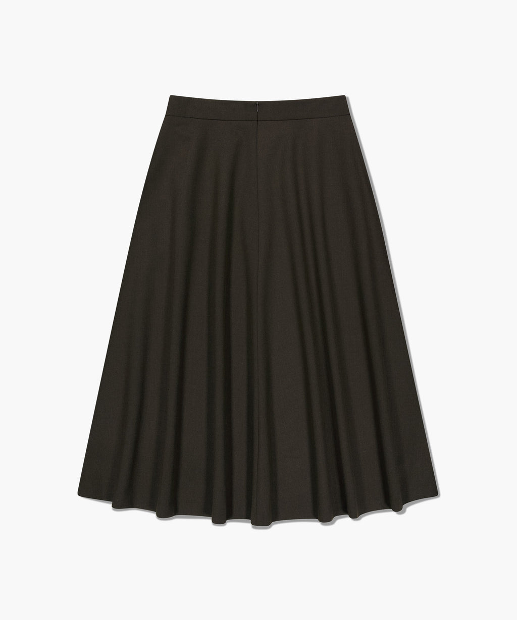 Marithe & Francois Girbaud - Long Flare Skirt (Brown) product image 7 | TRAB K-Fashion Australia