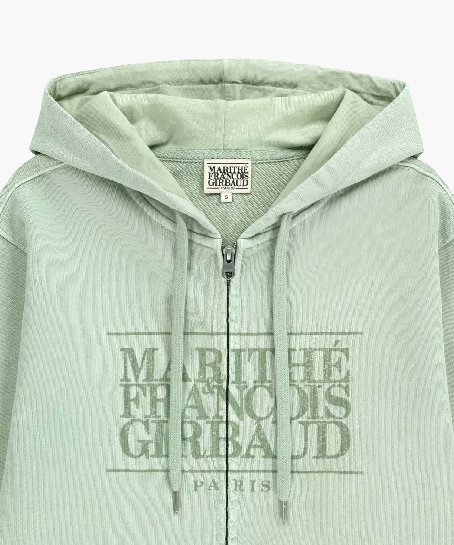 Marithe & Francois Girbaud - Classic Logo Dyeing Hoodie Zipup (Mint) product image 7 | TRAB K-Fashion Australia
