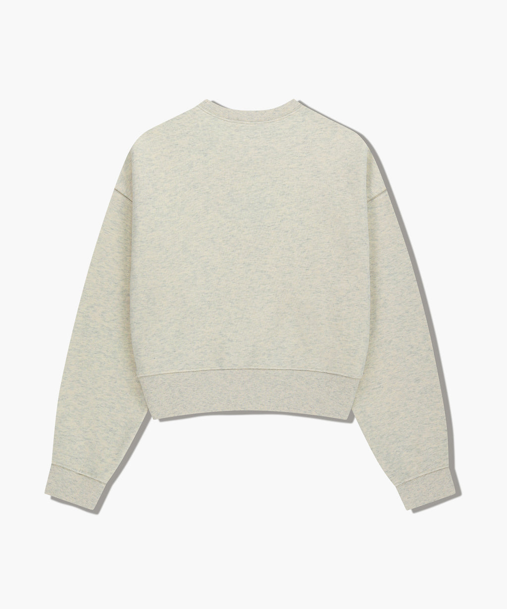 Marithe & Francois Girbaud - Small Classic Logo Crop Sweatshirt (Oatmeal) product image 7 | TRAB K-Fashion Australia