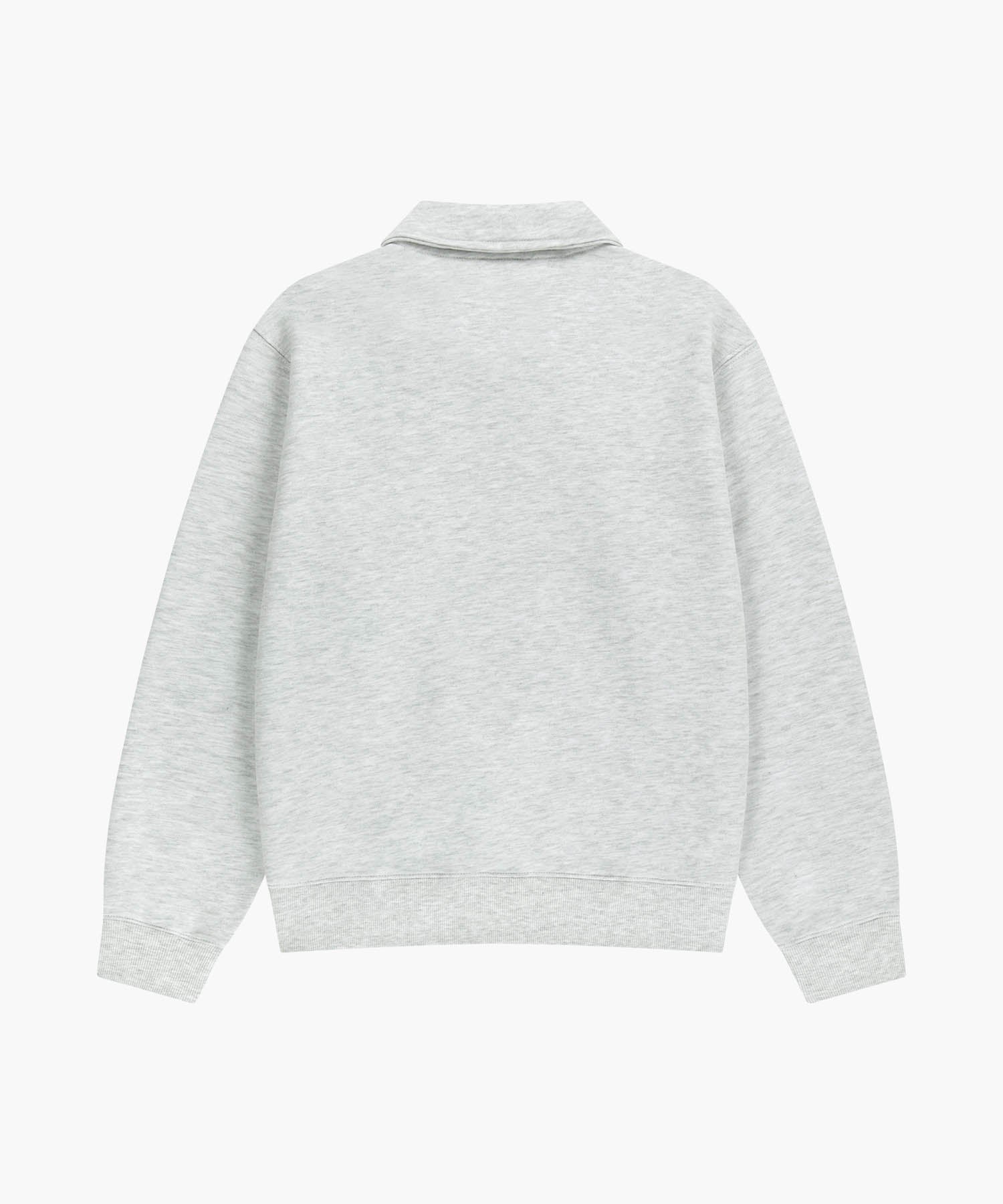 Marithe & Francois Girbaud - Small Classic Logo Half Zipup Sweatshirt (Light Heather Gray) product image 7 | TRAB K-Fashion Australia