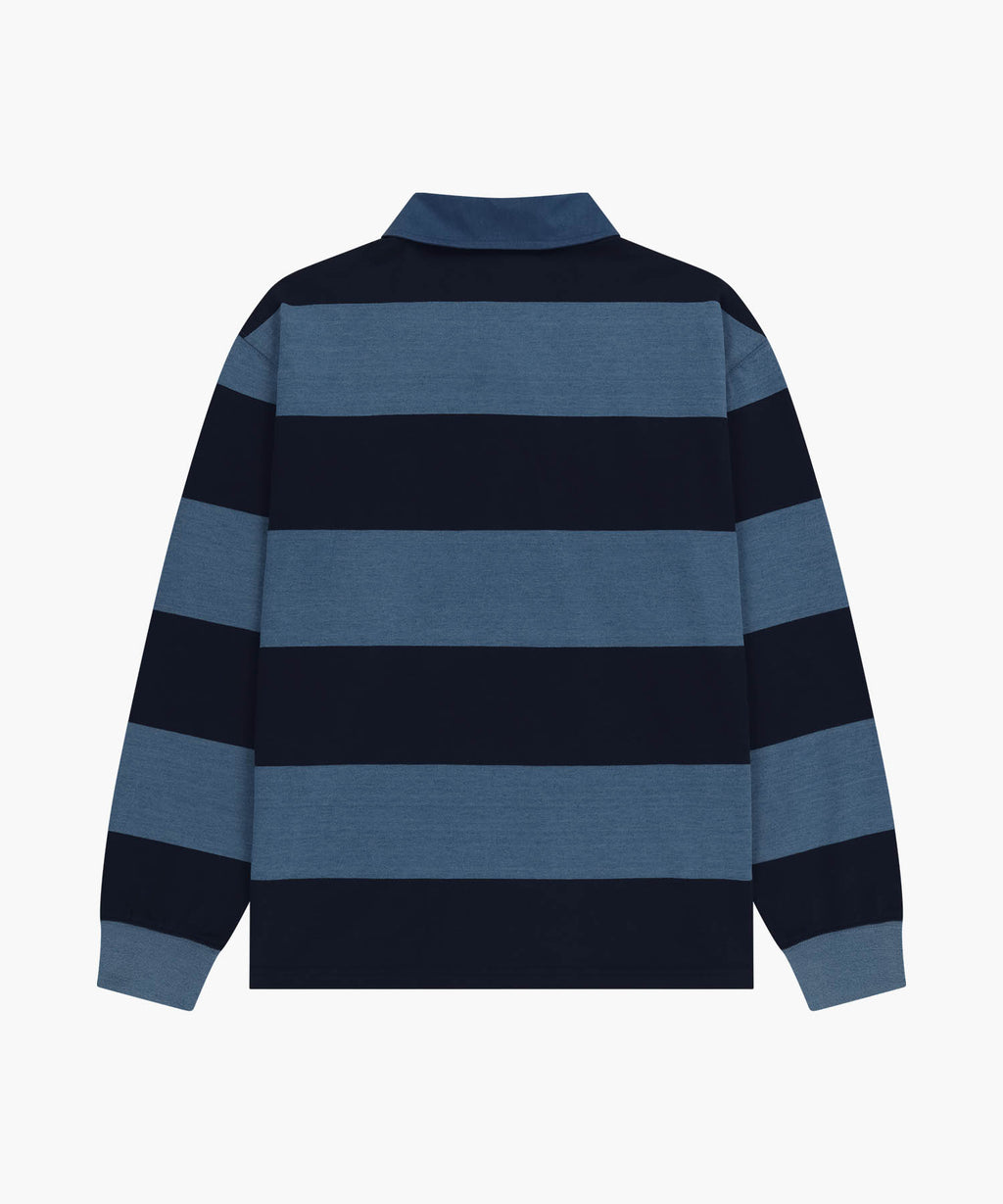 Marithe & Francois Girbaud - Washed Denim Collar Long Sleeve Tee (Blue) product image 7 | TRAB K-Fashion Australia