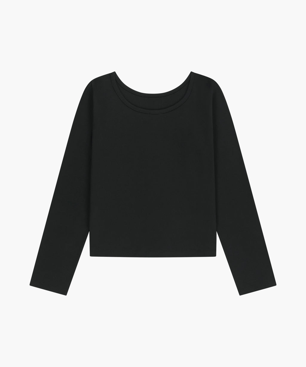 Marithe & Francois Girbaud - Basic Scoop Back Long Sleeve (Black) product image 7 | TRAB K-Fashion Australia