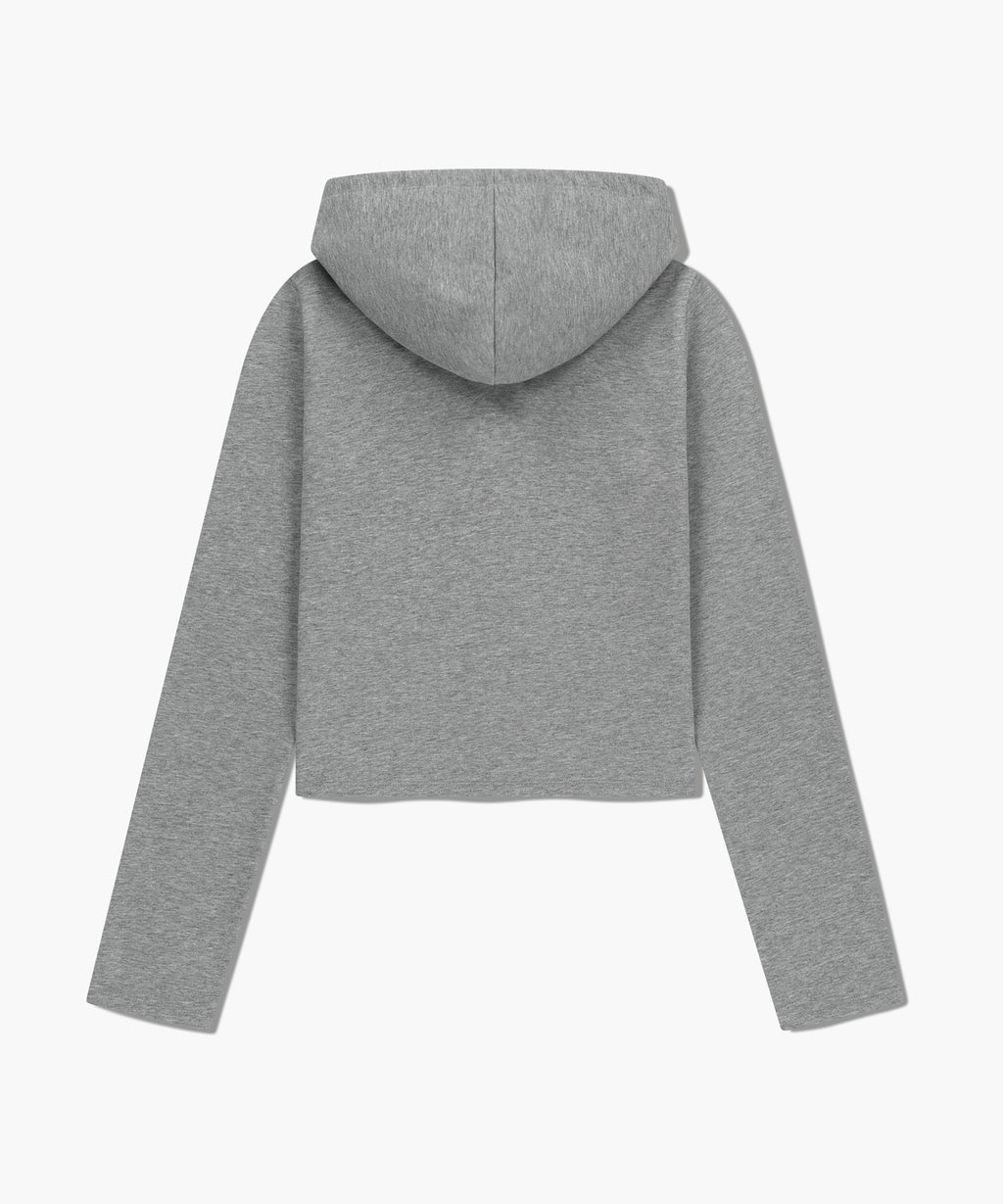 Marithe & Francois Girbaud - Slim Fit Crop Hoodie Zipup (Heather Gray) product image 7 | TRAB K-Fashion Australia