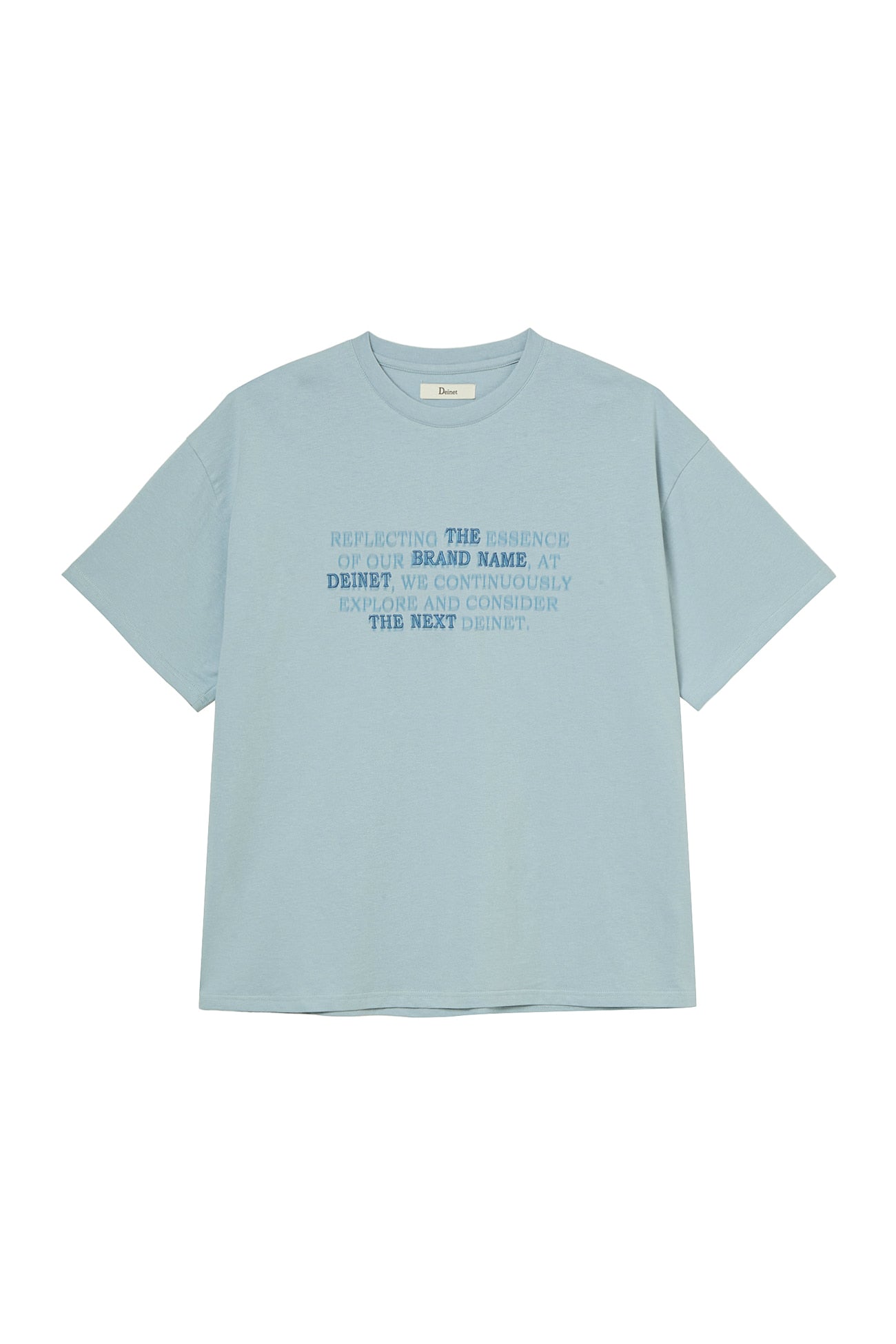 Deinet - Lettering T-Shirt (Sky Blue) product image 11 | TRAB K-Fashion Australia