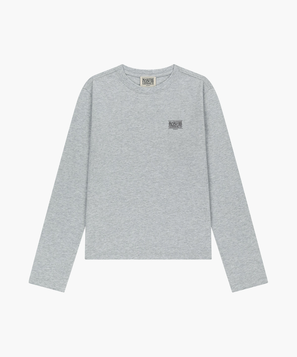 Marithe & Francois Girbaud - Small Classic Logo Long Sleeve Tee (Heather Gray) product image 5 | TRAB K-Fashion Australia