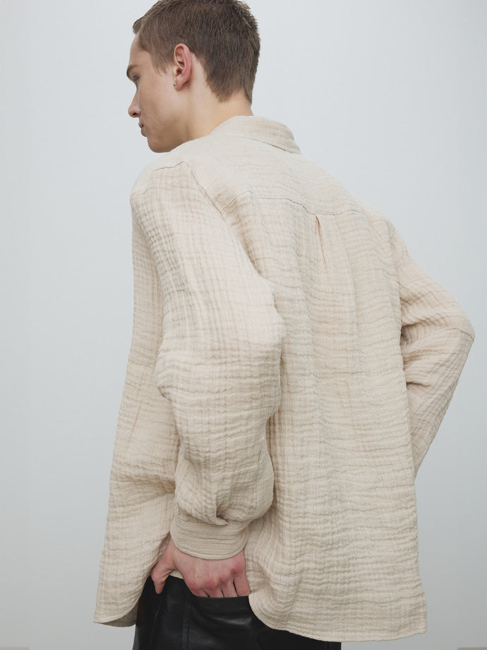 Tonywack - Double Weave Linen Shirt (French Beige) product image 5 | TRAB K-Fashion Australia