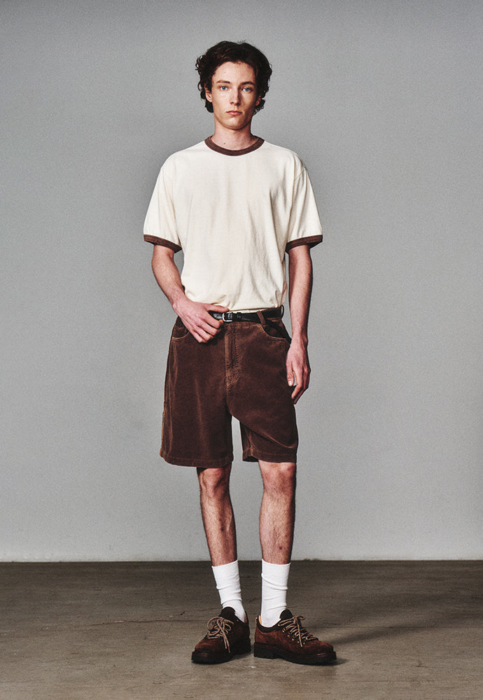 Art if acts - Washed Carpenter Corduroy Shorts (VIntage Brown) product image 4 | TRAB K-Fashion Australia