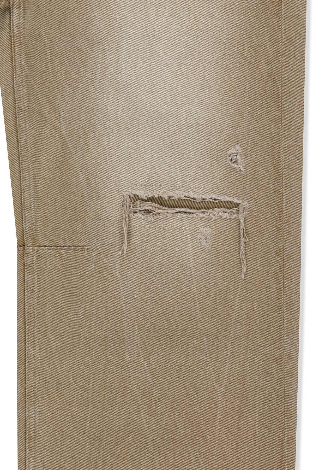 Matin Kim - Back Logo Washed Denim Pants (Beige) product image 4 | TRAB K-Fashion Australia