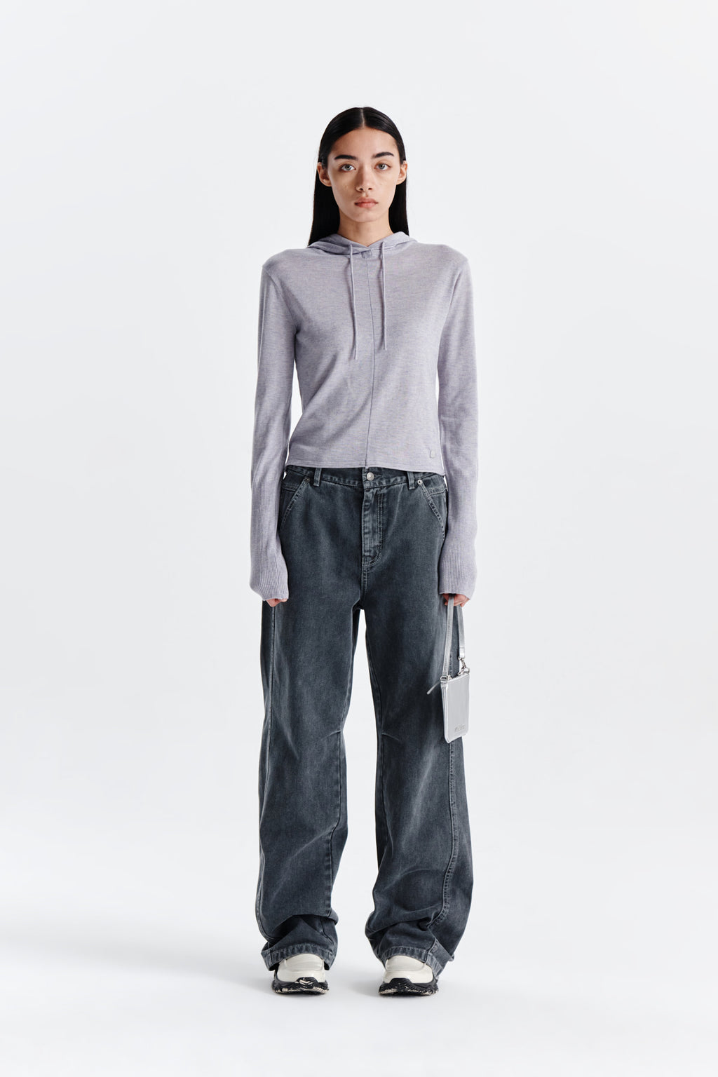 Matin Kim - Side Point Color Denim Pants (Charcoal) product image 10 | TRAB K-Fashion Australia