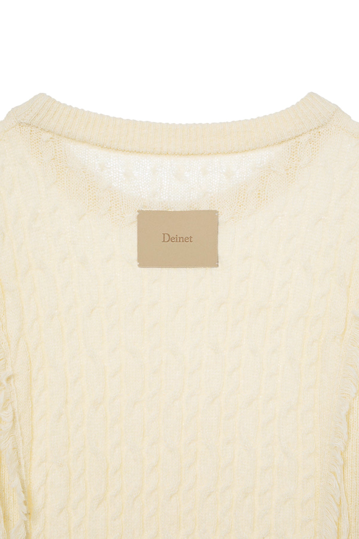 Deinet - Cabled Pullover Knit (Ivory) product image 4 | TRAB K-Fashion Australia