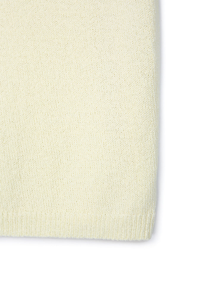 Tonywack - Soft Textured Boucle Open-Collar Knit (Pale Yellow) product image 9 | TRAB K-Fashion Australia